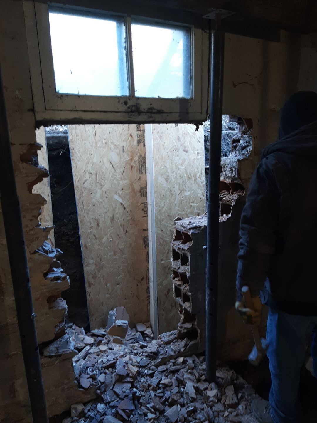 Basement Wall Rebuild with Exterior Waterproofing by Toledo Basement Repair