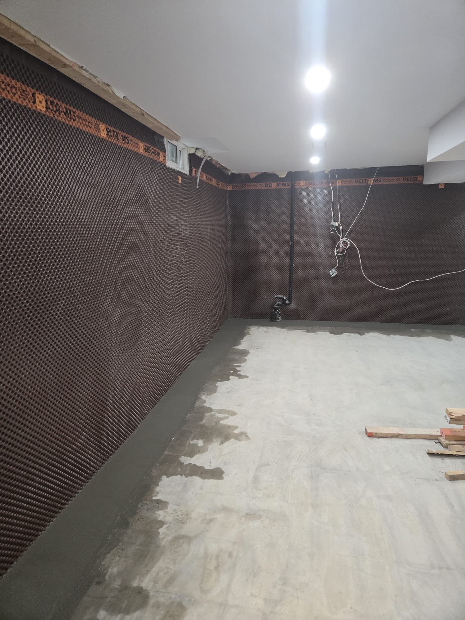 Interior French Drain and Sump Pump Installation in Vaughan by Canada Waterproofers Inc