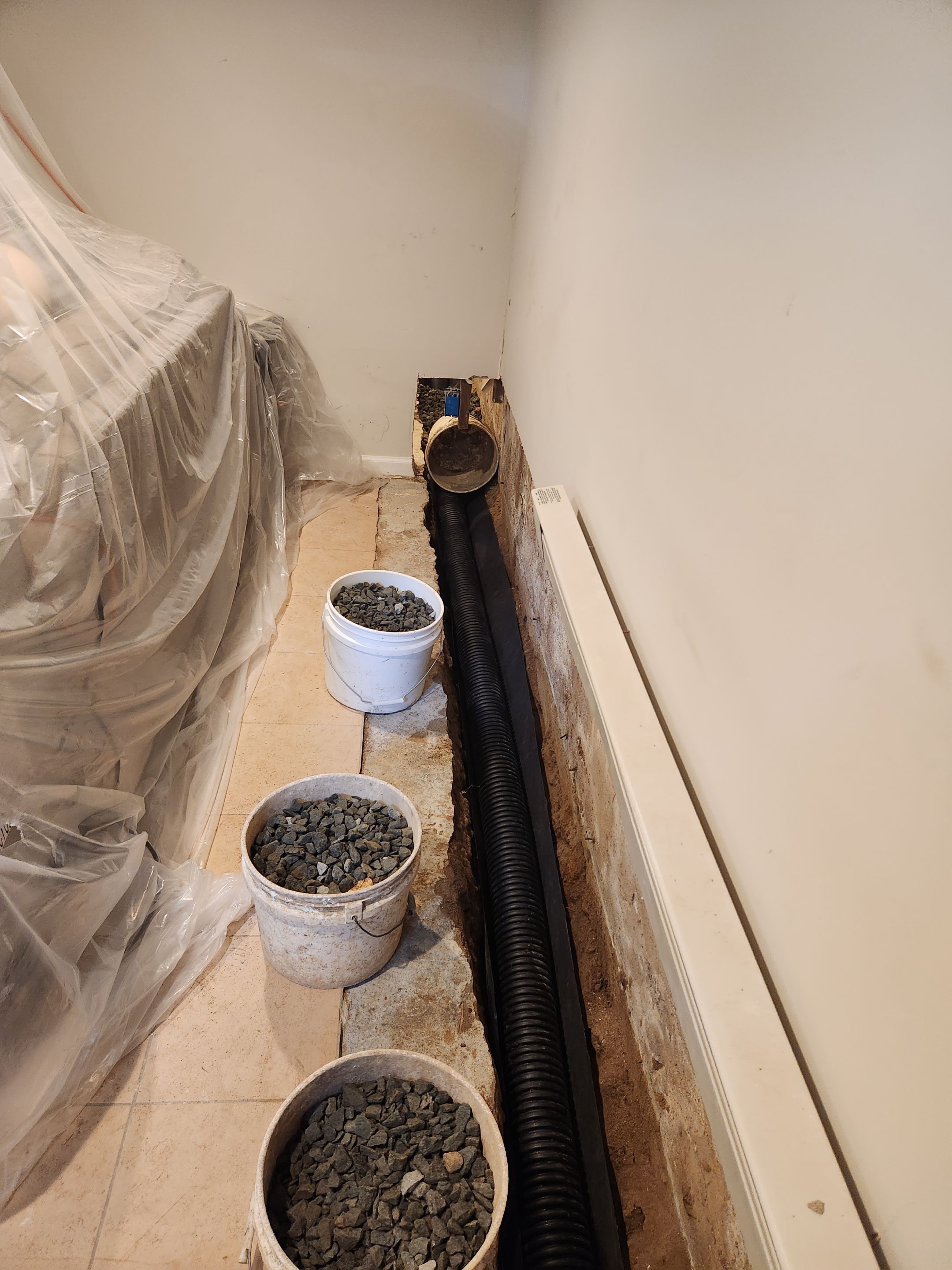 Interior French Drain Newton NJ by Pure Service Pro, LLC 