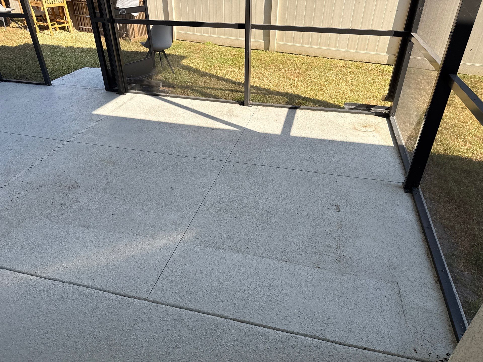 Painted Pool Deck & Screen Enclosure Cleaning | Heron Creek, Palmetto FL by Sunshine AquaWash