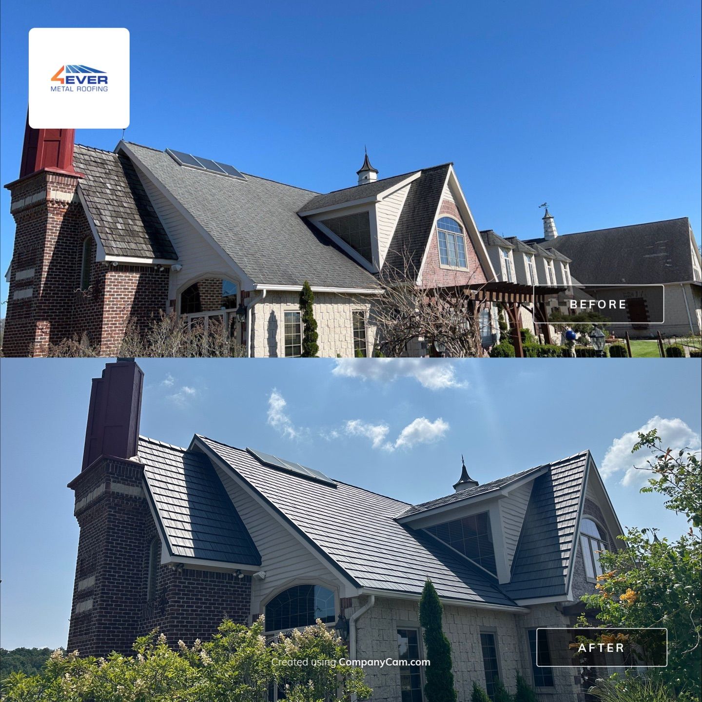 Burnished Slate Metal Shake Roof Installation – Bowling Green, OH by 4Ever Metal Roofing