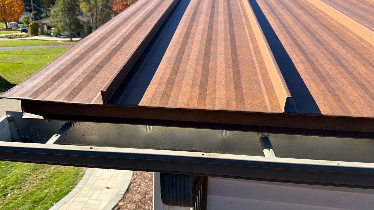 Roof Replacement using MS Standing Seam Roof Western Rust by 180 Contractors