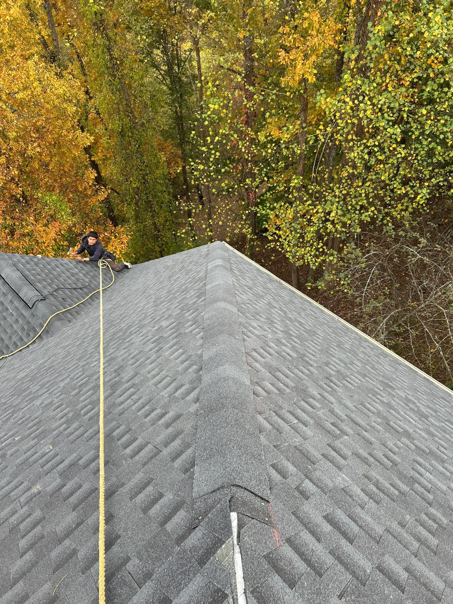 Residential Roofing Installation using GAF Timberline HDZ Charcoal by Rainstoppers Roofing