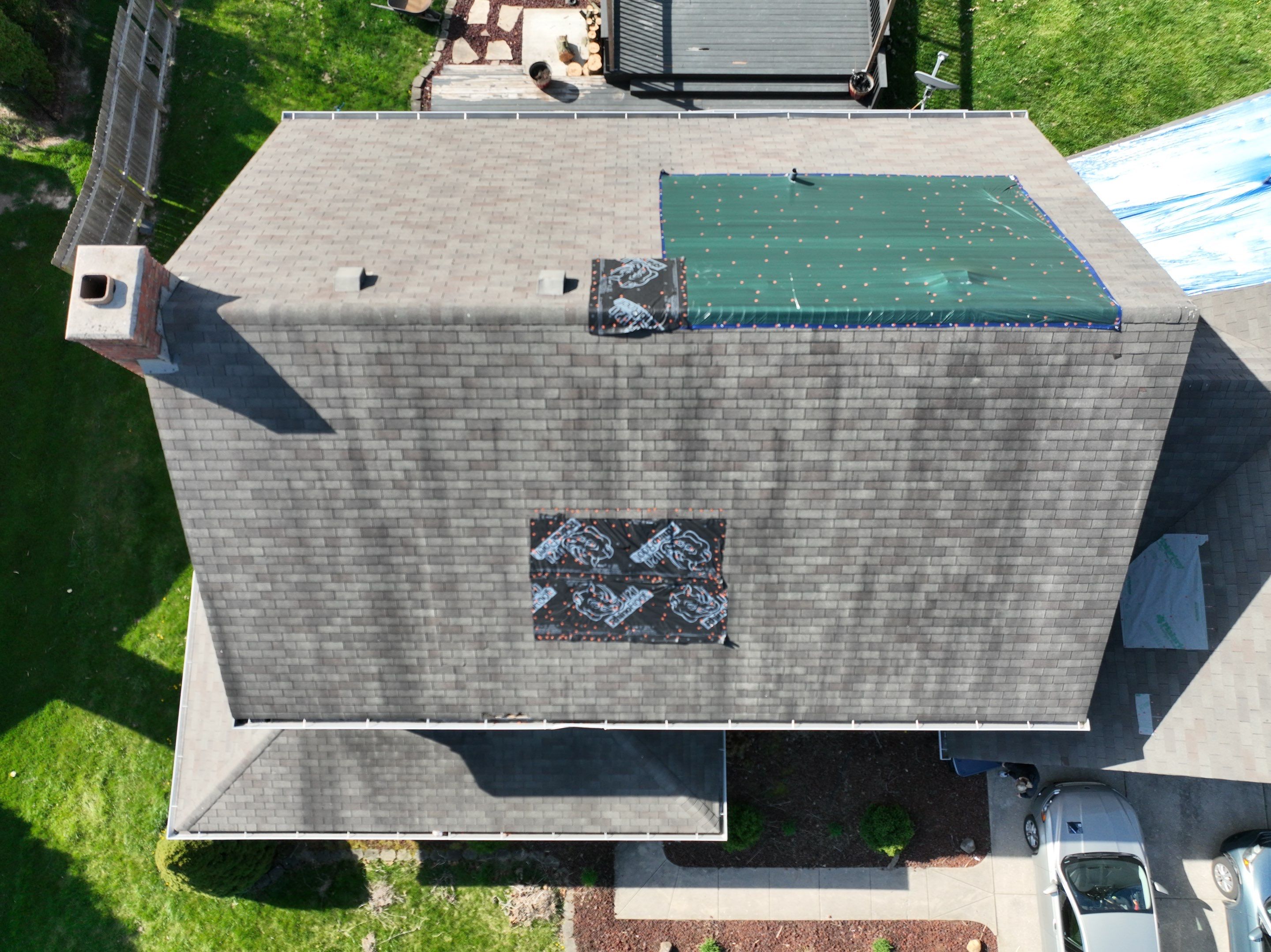 Tornado damage in Whiteland. Roof replacement, James Hardie siding, exterior paint, gutters, windows, doors by 317 Roofing & Restorations