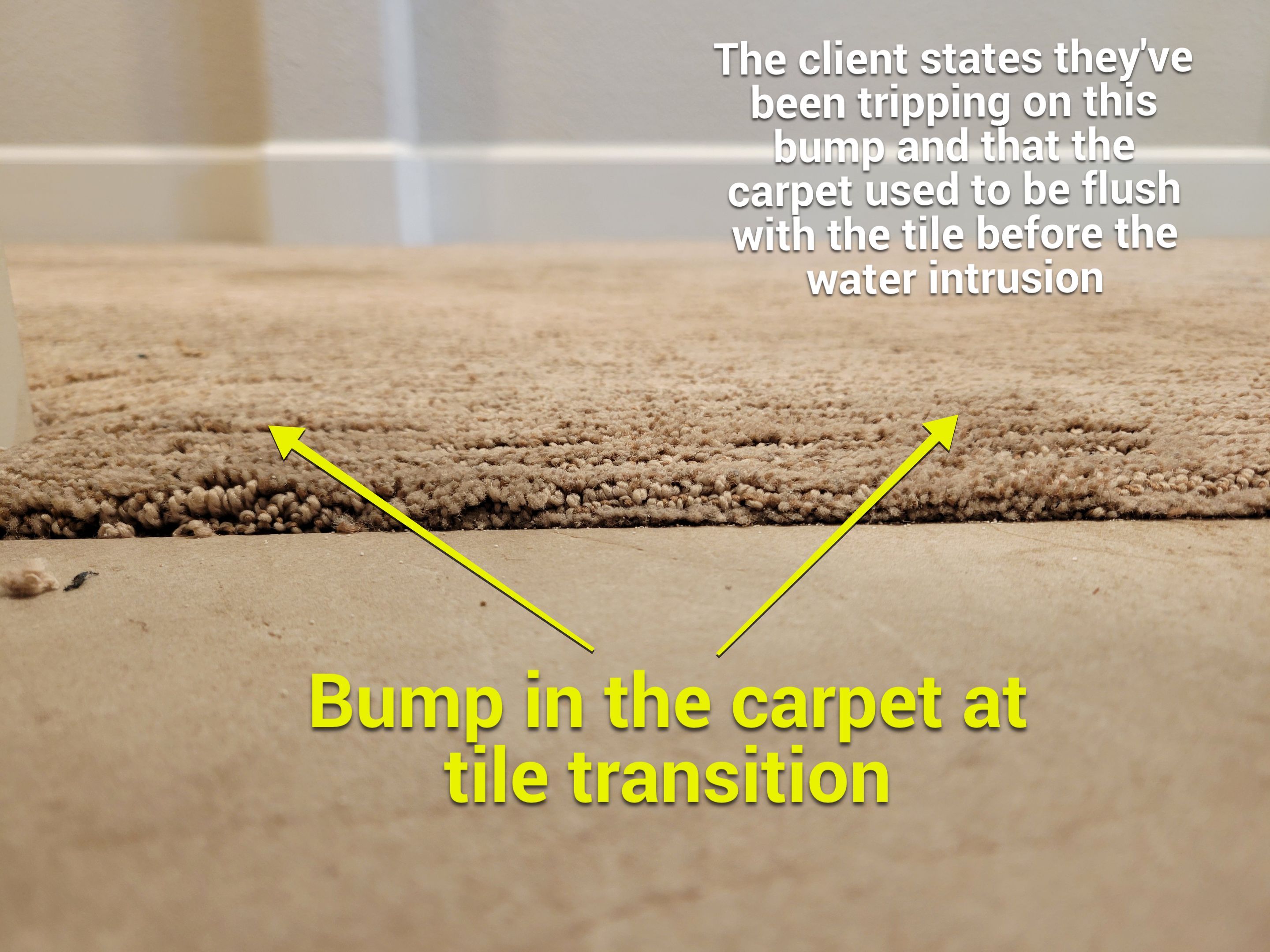 Correcting a Post Water-Damage Re-install by Ardent Carpet Restore LLC