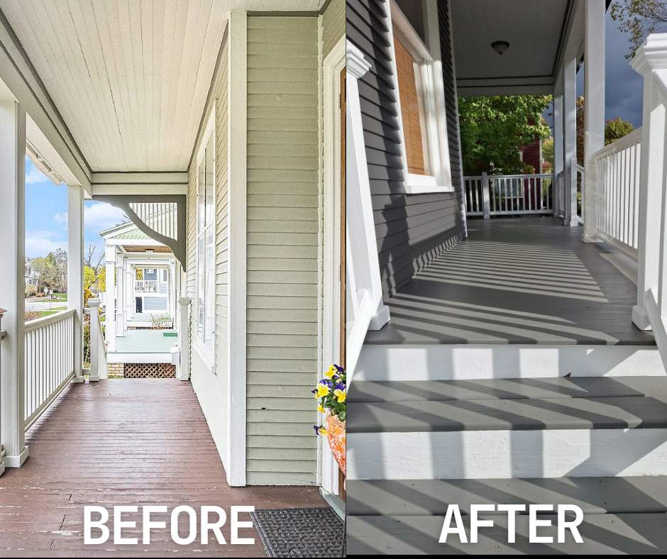 Exterior Home & Porch Refresh in Grand Haven, MI by Gordon Painting