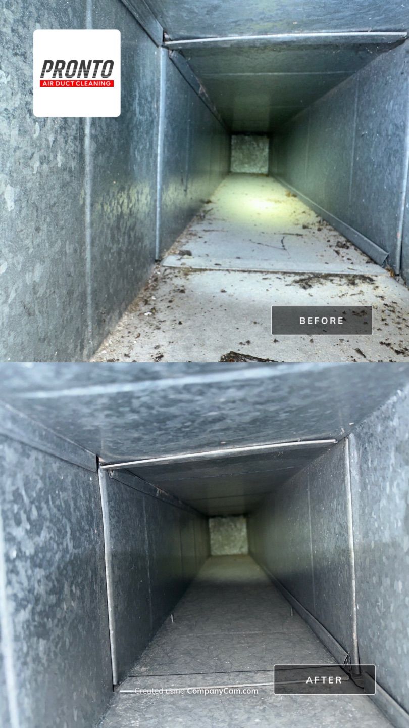 Air duct cleaning using Commercial vaccum by Pronto Air Duct Cleaning