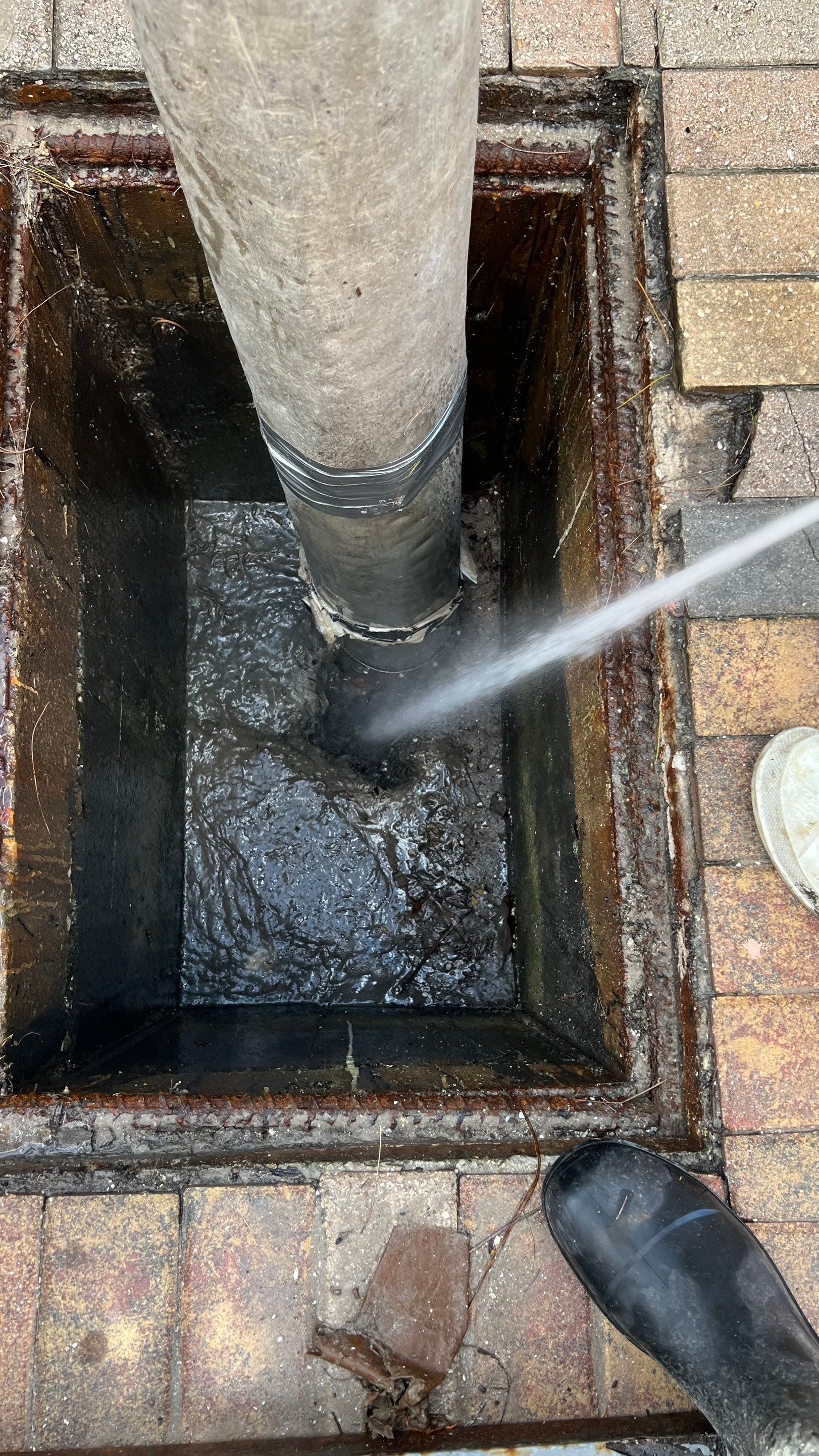 Catch Basin Cleaning After Hurricane Milton Naples Condo by APS Power & Water