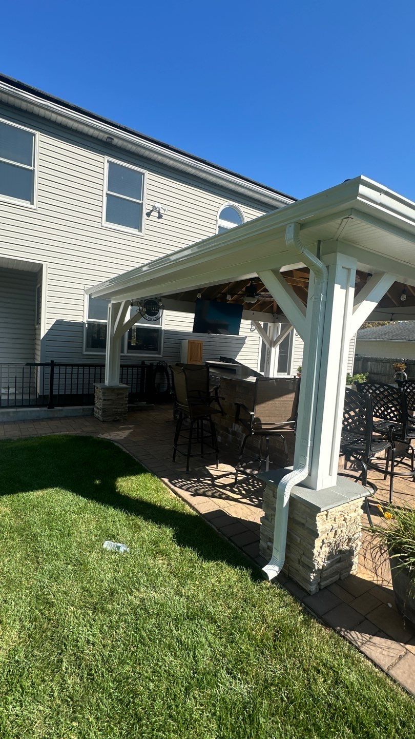 New Pavilion Gutter Installation by Above All Gutters 
