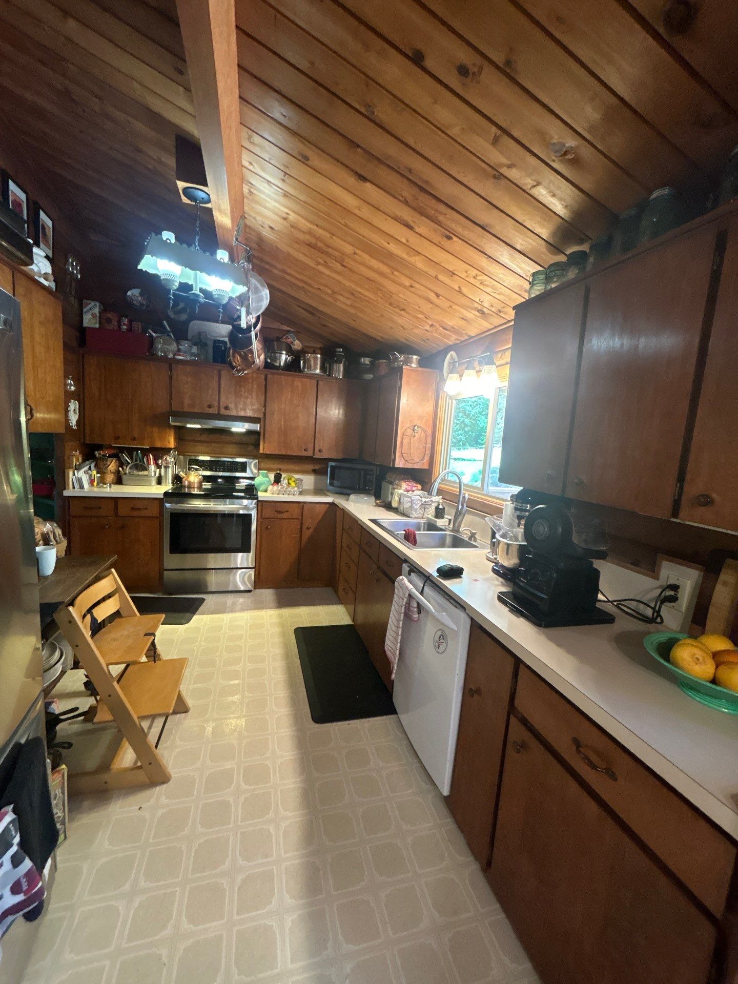 Kitchen Transformation in Newberg Log Cabin by Pinnacle Contractors