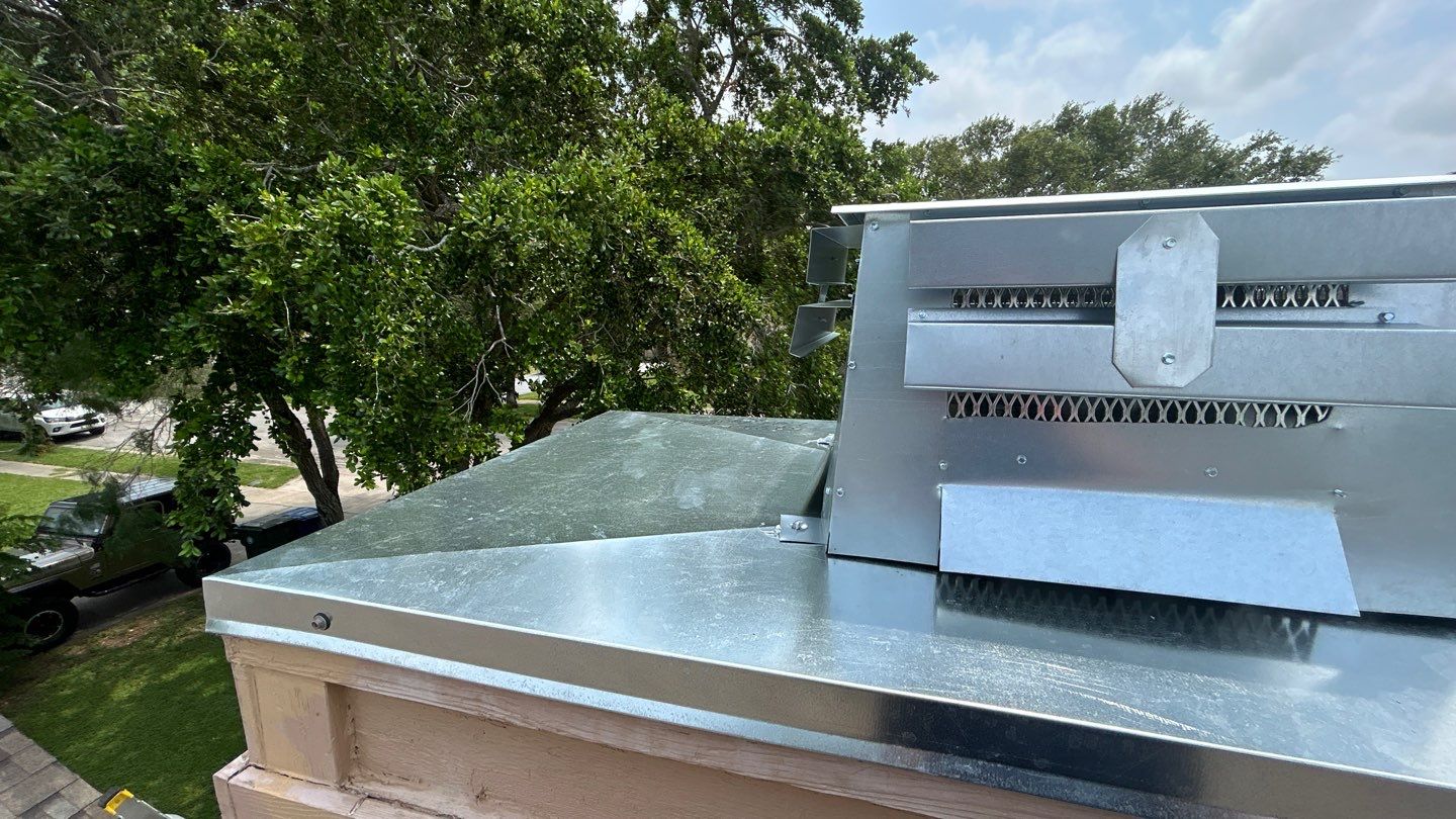 Chimney Cap & Chase Replacement using Galvanized Chimney Cap & Chase by Lighthouse Roofing