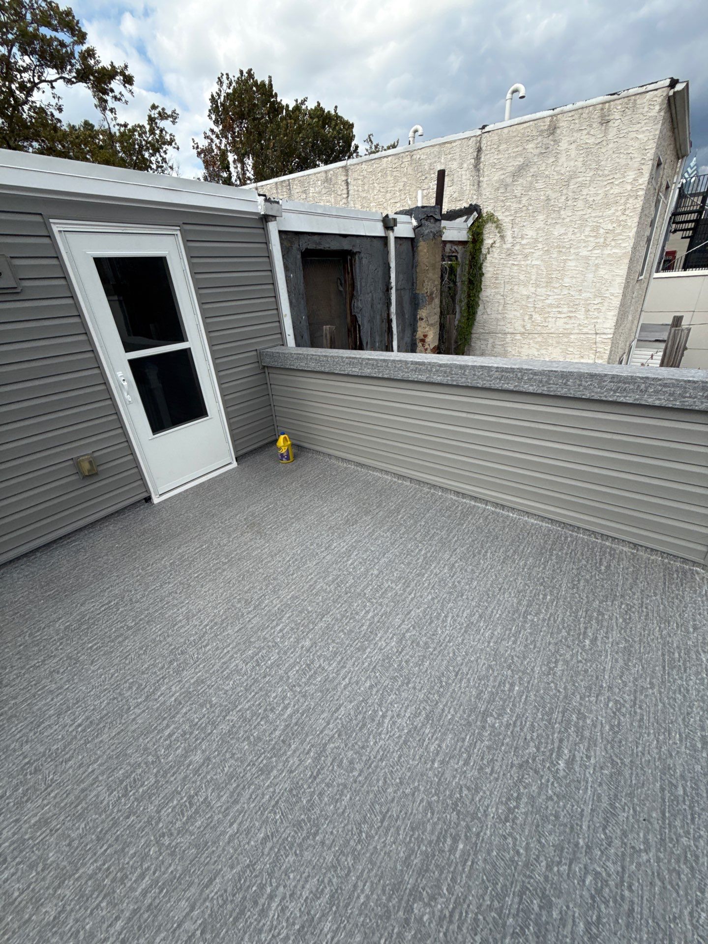 Back Wall & Fiberglass Roof deck Remediation by Philadelphia Quality Roofing