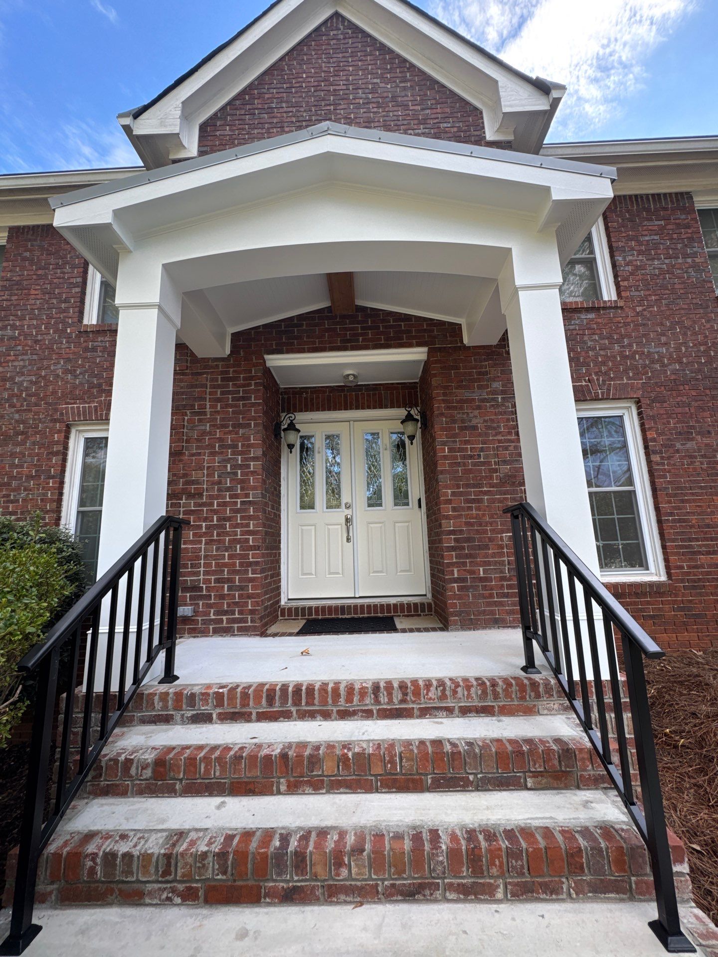 Custom Front Entry Portico Installation in Marietta by Swift Home Renovations 