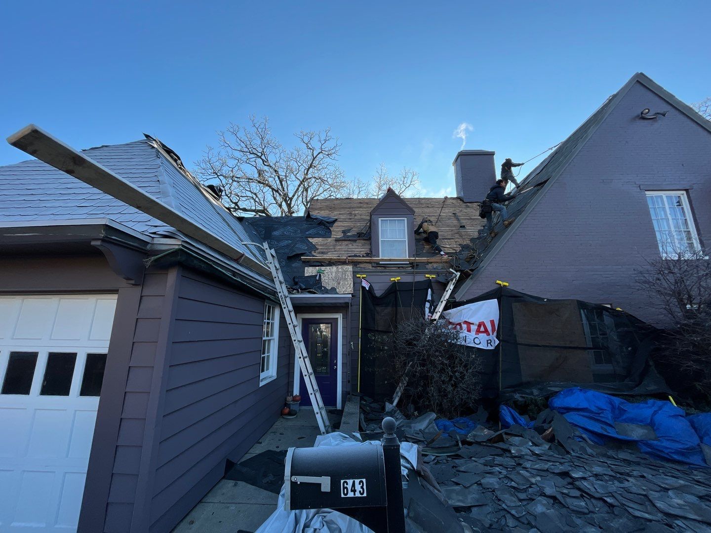 Slate Roof Removal using Atlas Storm Master Slate by Total Exteriors