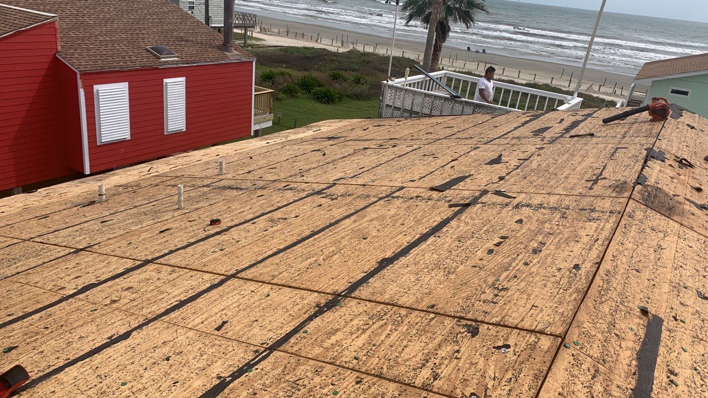 Galveston Waterfront Roof Installation In Progress by Elite Roofing LLC
