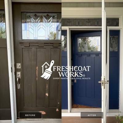 Front Door Transformation: Front Weathered to Bold & Beautiful