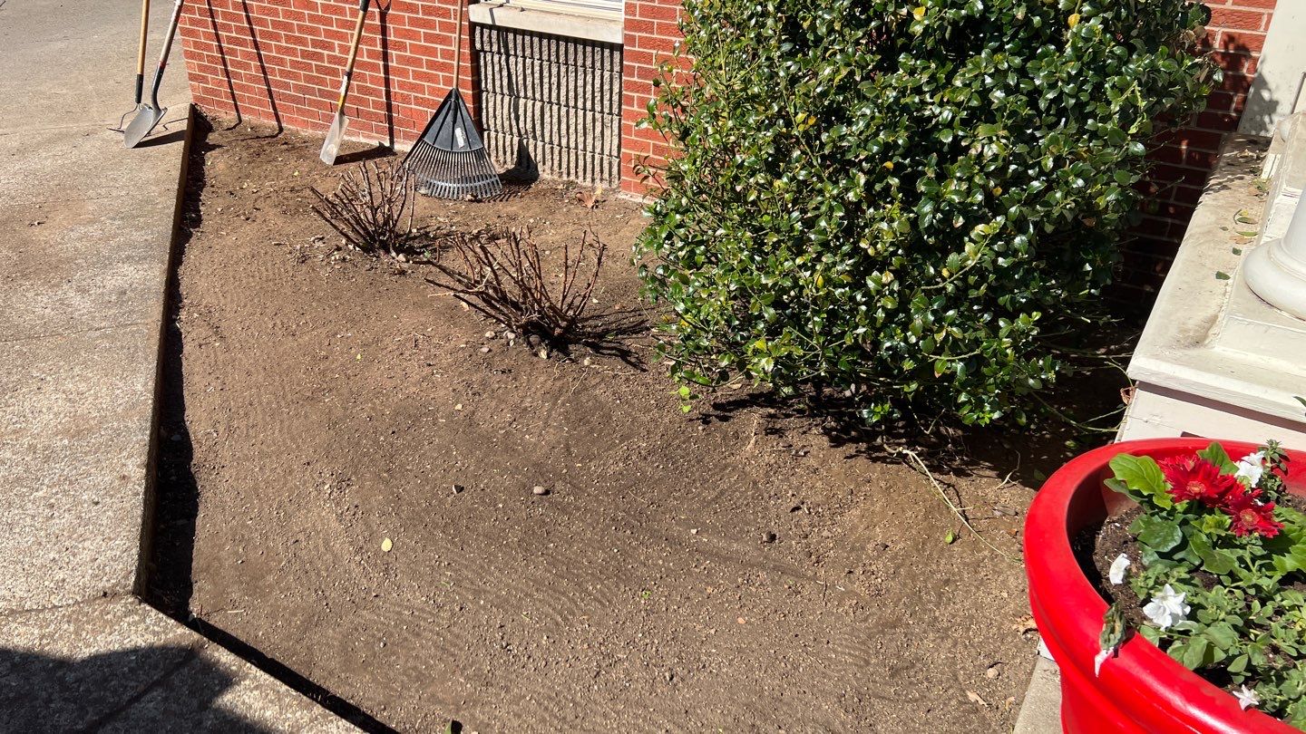 River rock installation using River Rock by GrassBusters, Inc.