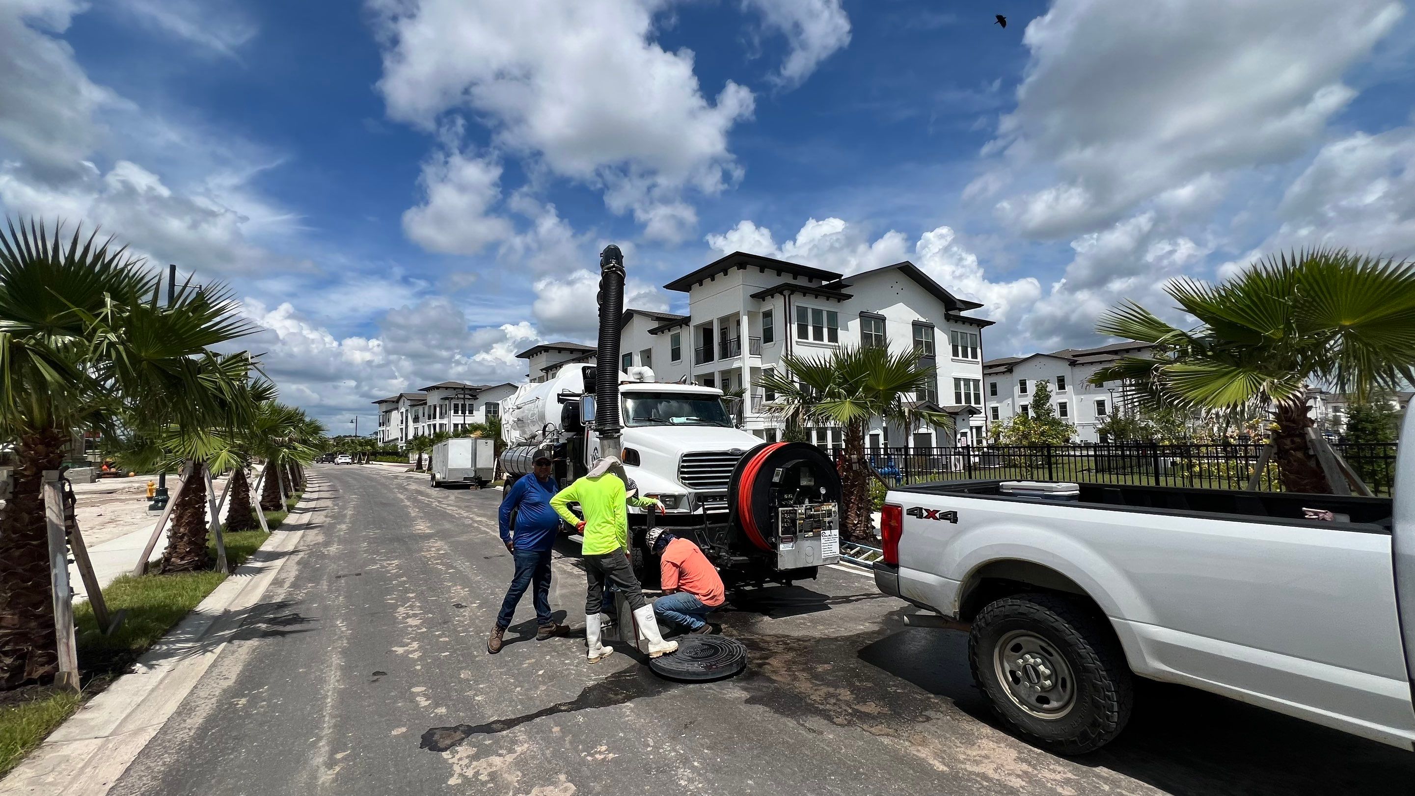New Construction Sewer System Cleaning by APS Power & Water