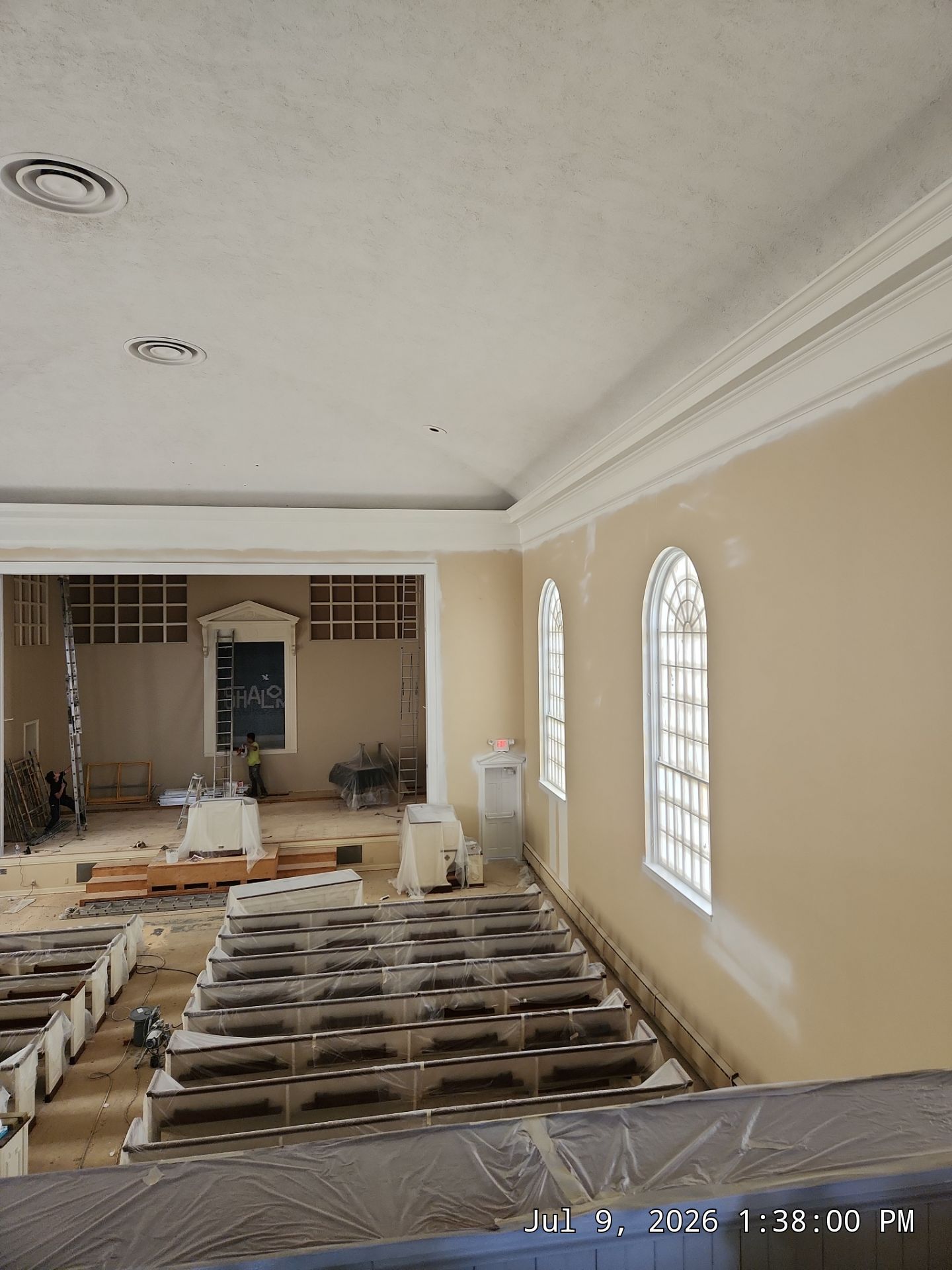 Interior Church Painting and Sanctuary Refresh in Sioux Falls by Select Painting, Coatings & Garage Cabinets
