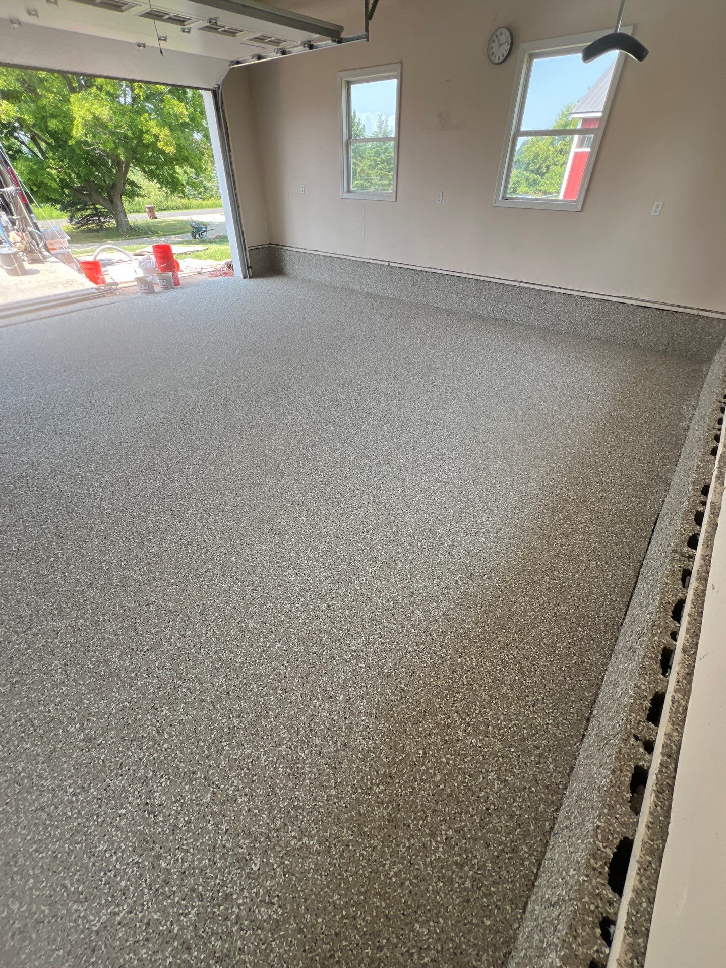 Garage using Smoke by Freedom Concrete Coatings. 