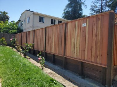 Board on Board - 8' High with 2' Retaining Wall
