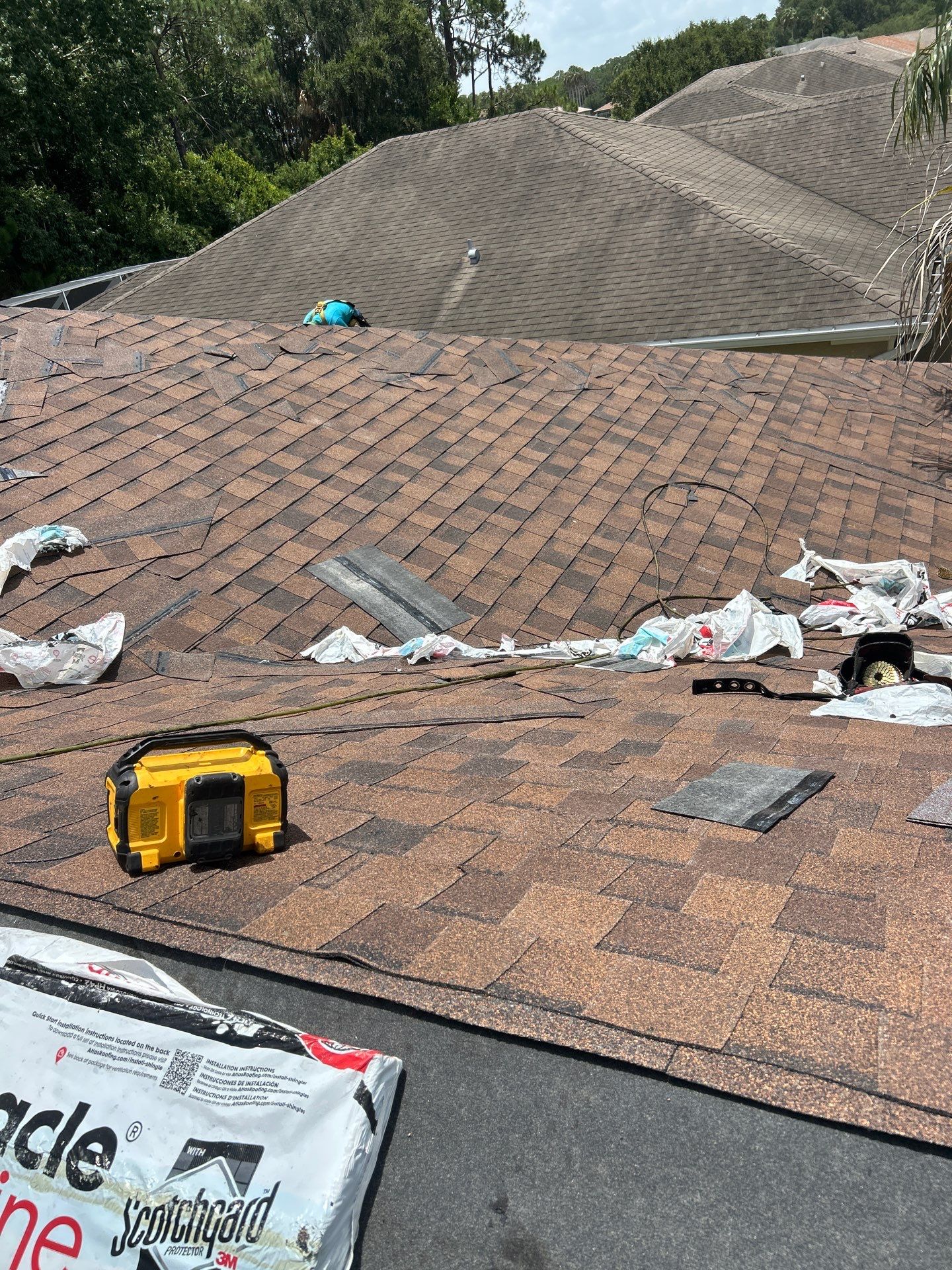 Complete Residential Roof Replacement in Port Orange Featuring Burnt Hickory Shingles by Pinnacle Roofing Group