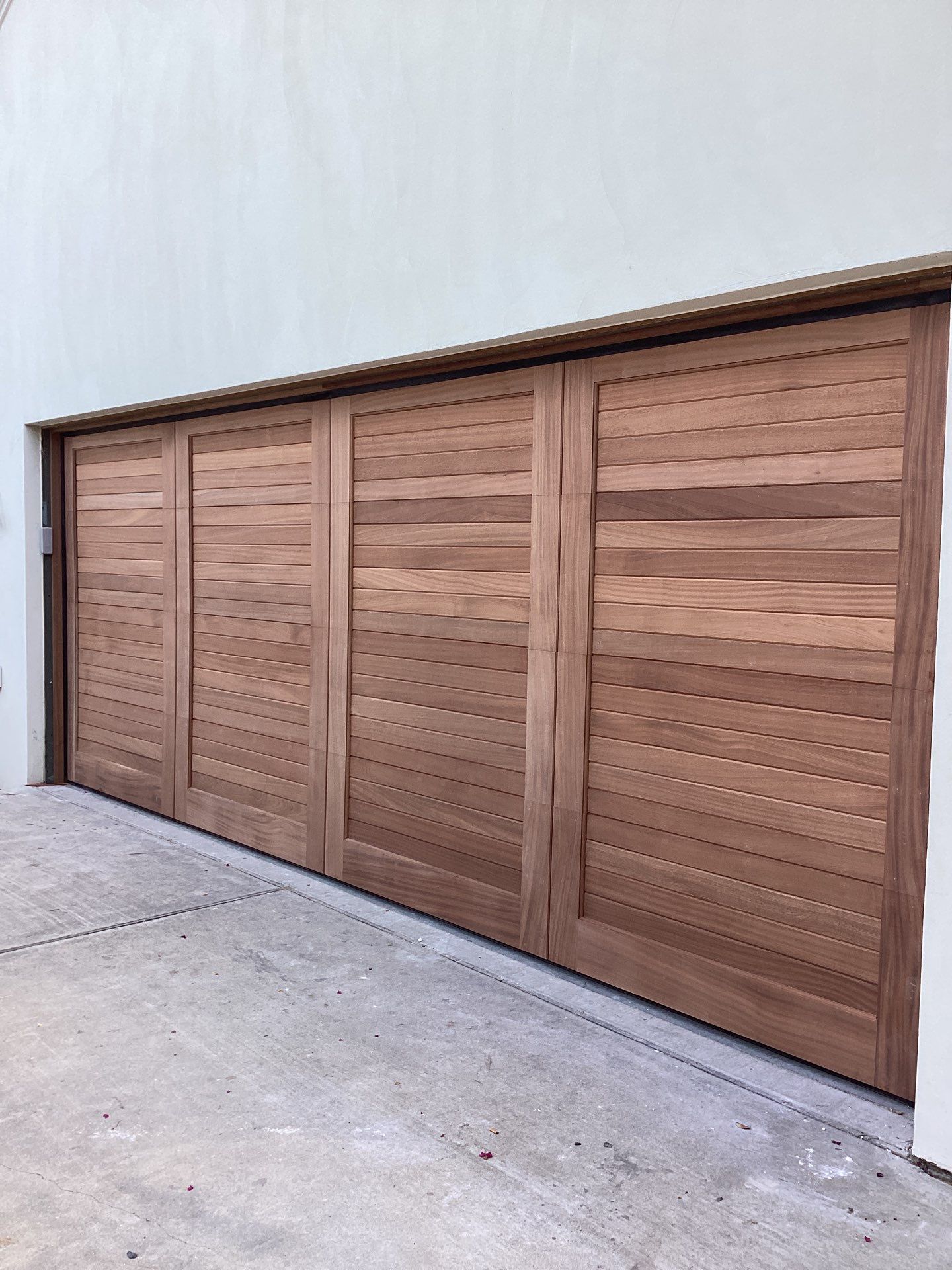 New Garage Door using Timberlane Wood Garage Door + LiftMaster Heavy Duty Opener by Meadows Garage Doors