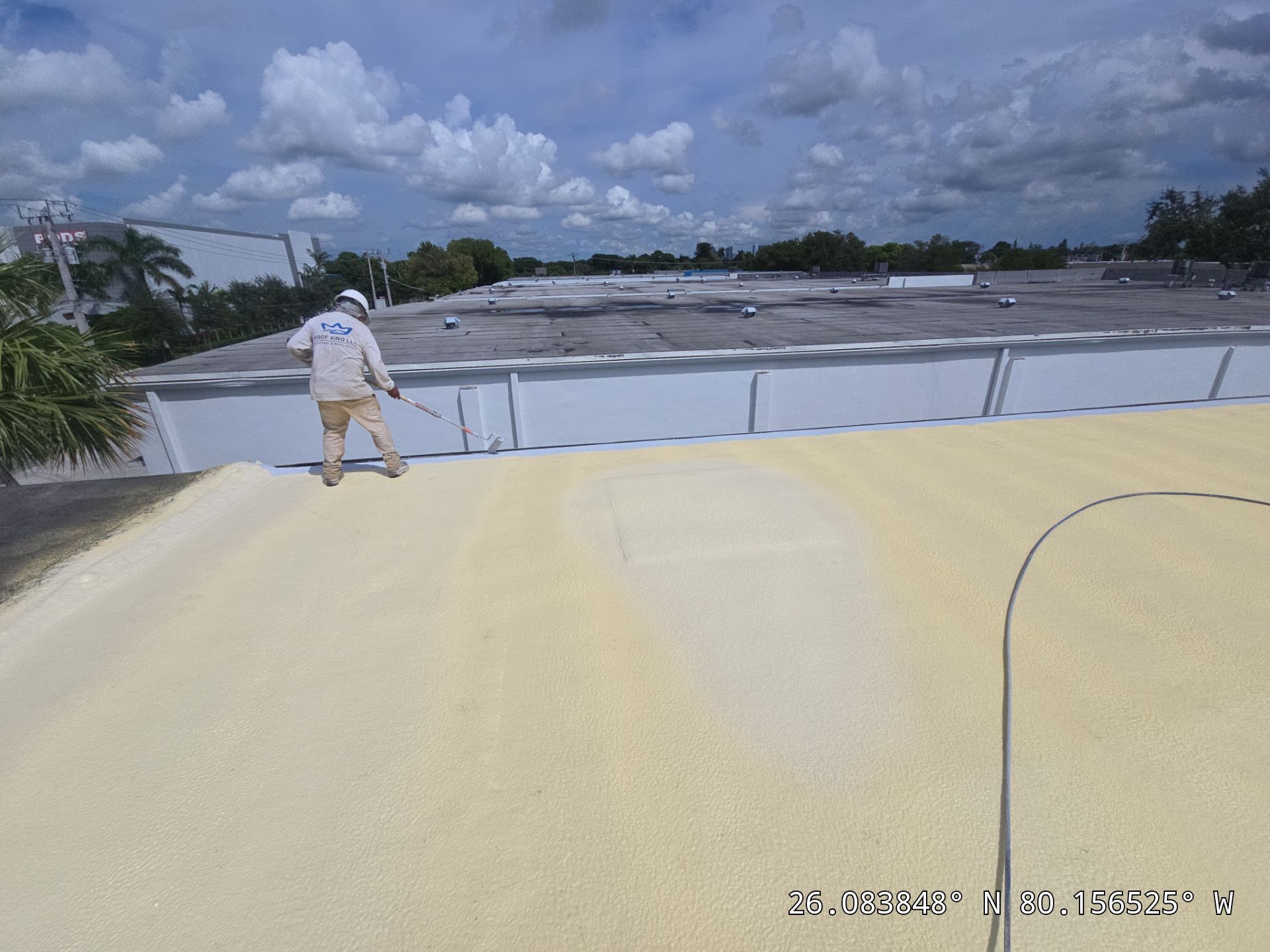 Fort Lauderdale Commercial Roof Restoration with Spray Foam and Silicone Coating by Roof King LLC