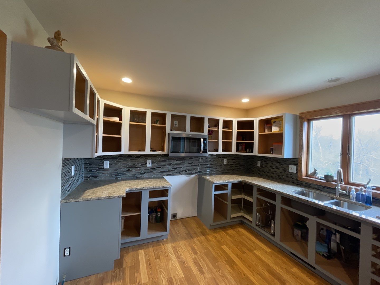 Kitchen cabinet repaint by Cutting edge painting 