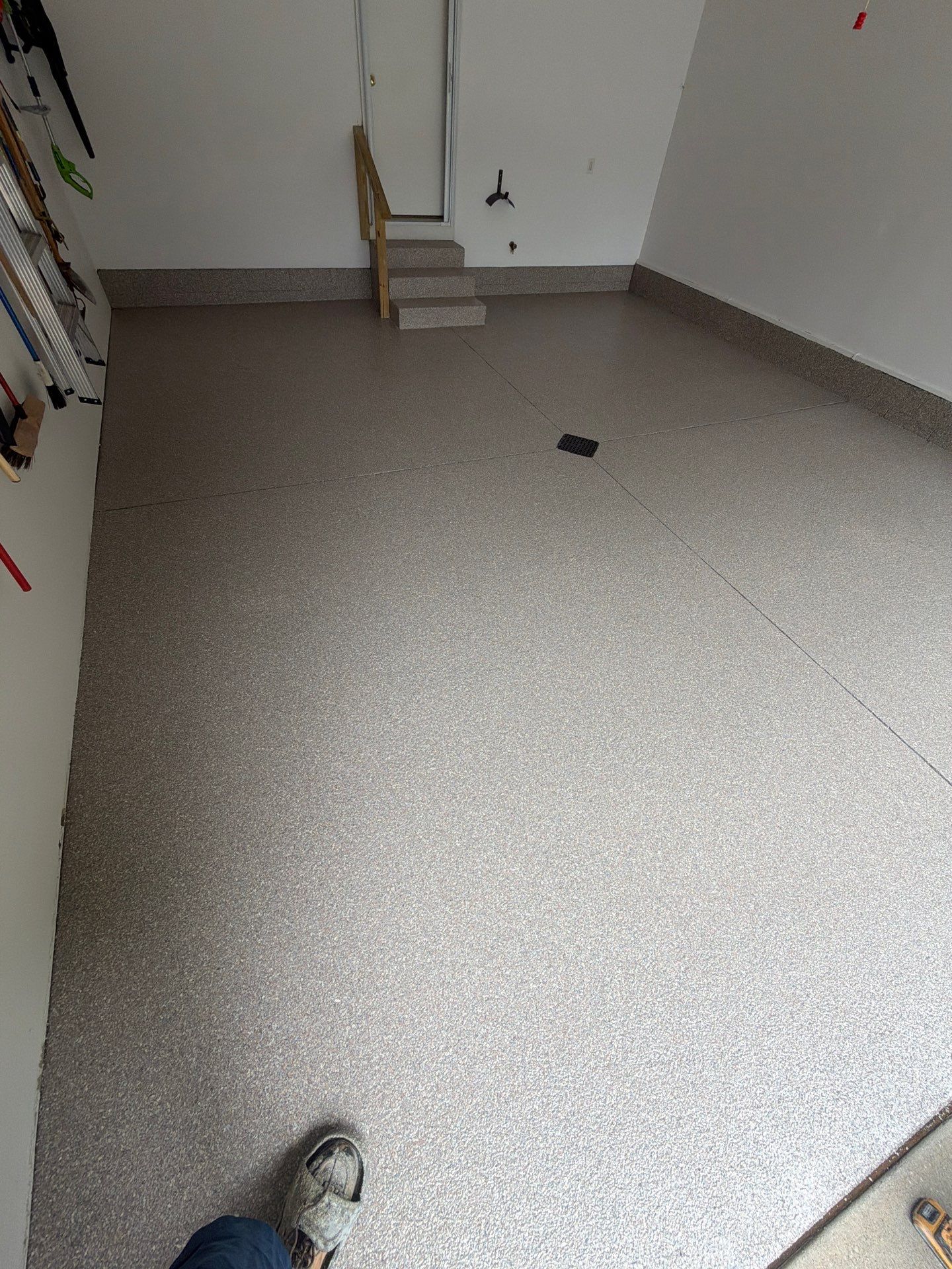 Epoxy Flake Floor Installation with Pumice Finish in Spring Lake by Gordon Painting