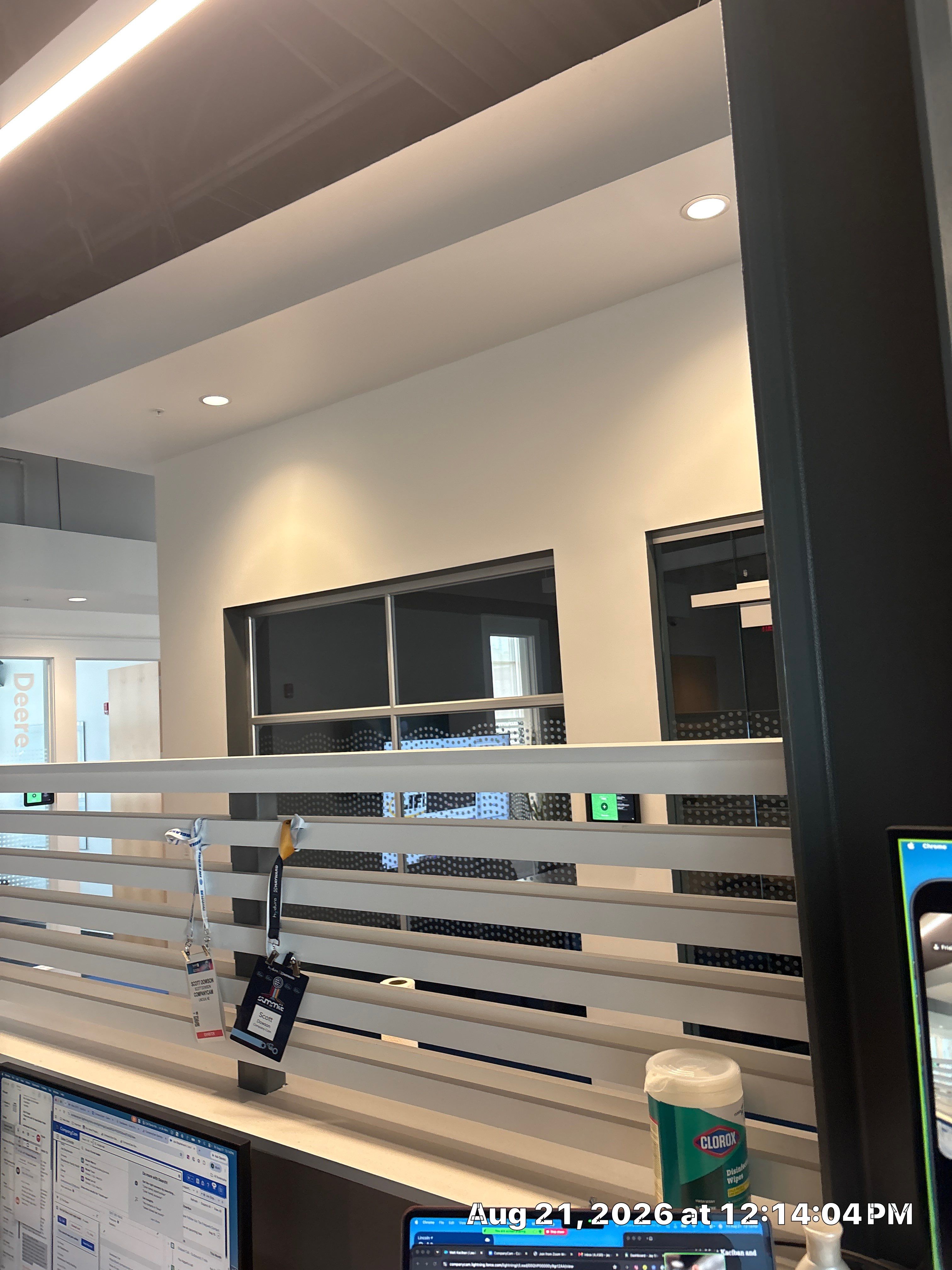 Lincoln Corporate Office Build-Out with Slatted Partitions and Acoustic Baffles by CompanyCam Sales Demo