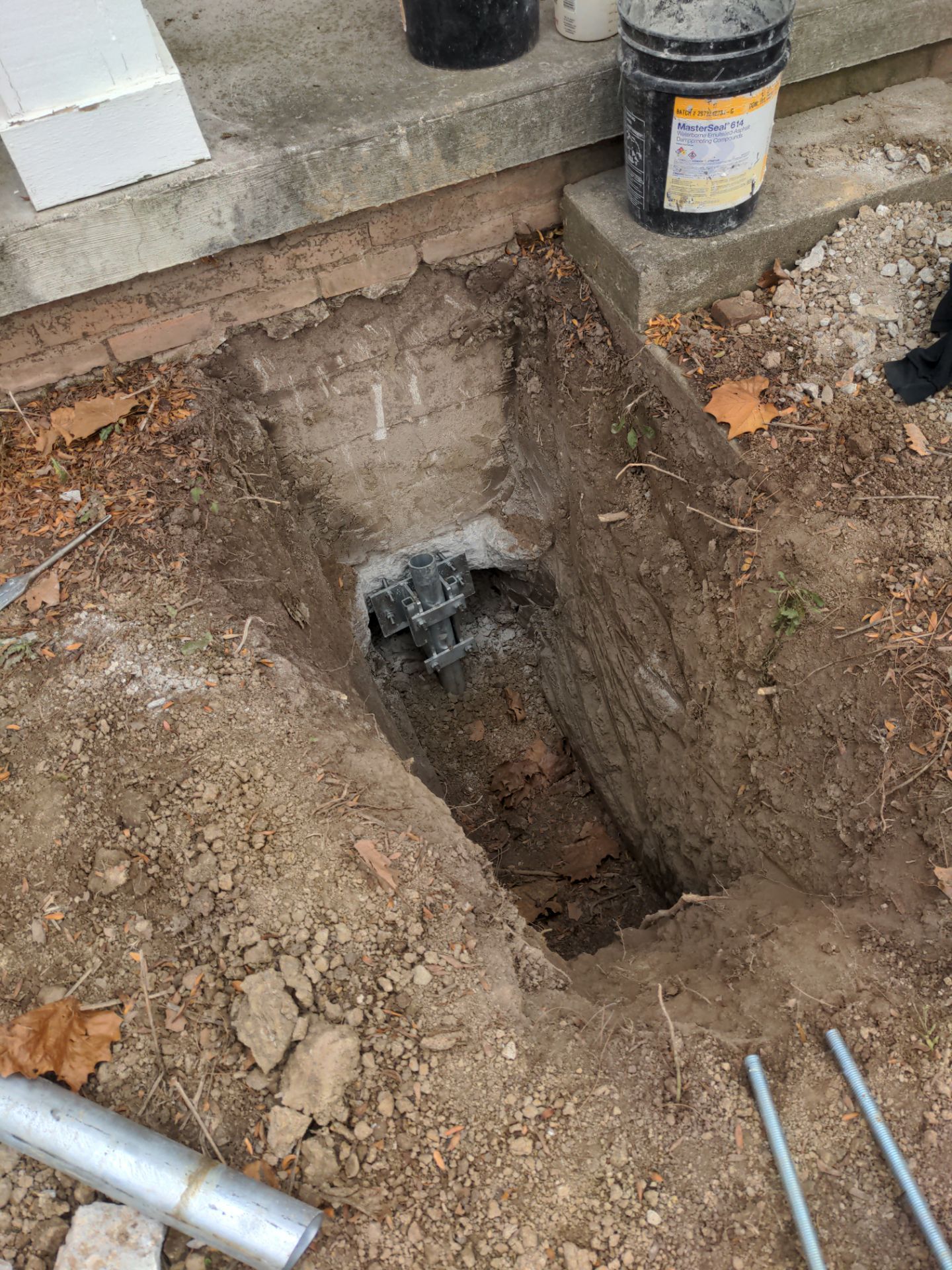 Helical Piers and Pillar Lift using Helical Foundation Footings by Toledo Basement Repair