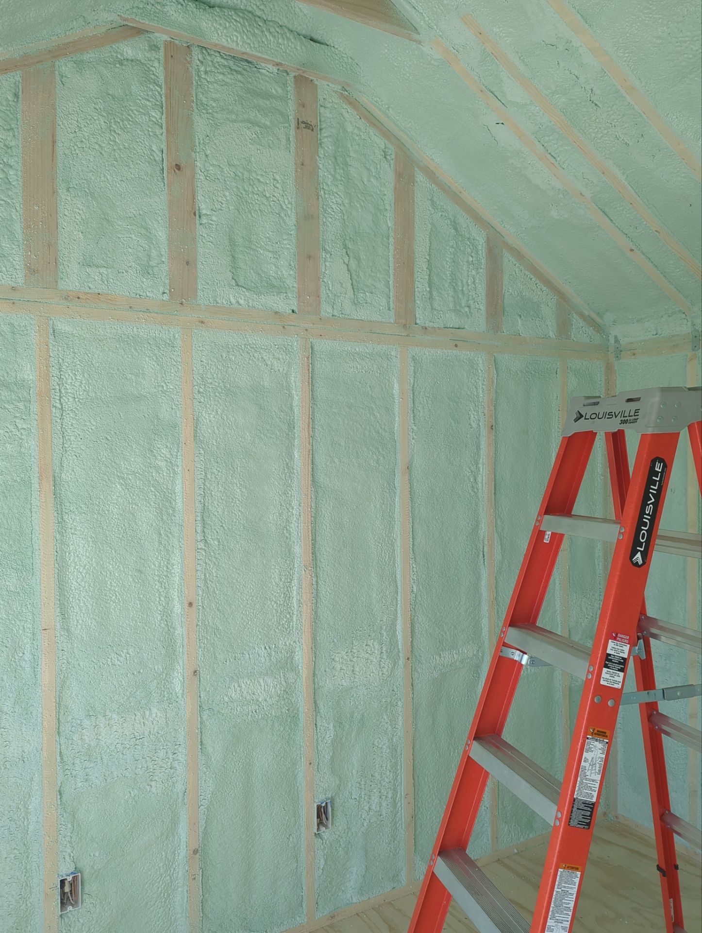 Exterior Walls using Closed Cell Spray Foam by NYS Foam & Energy