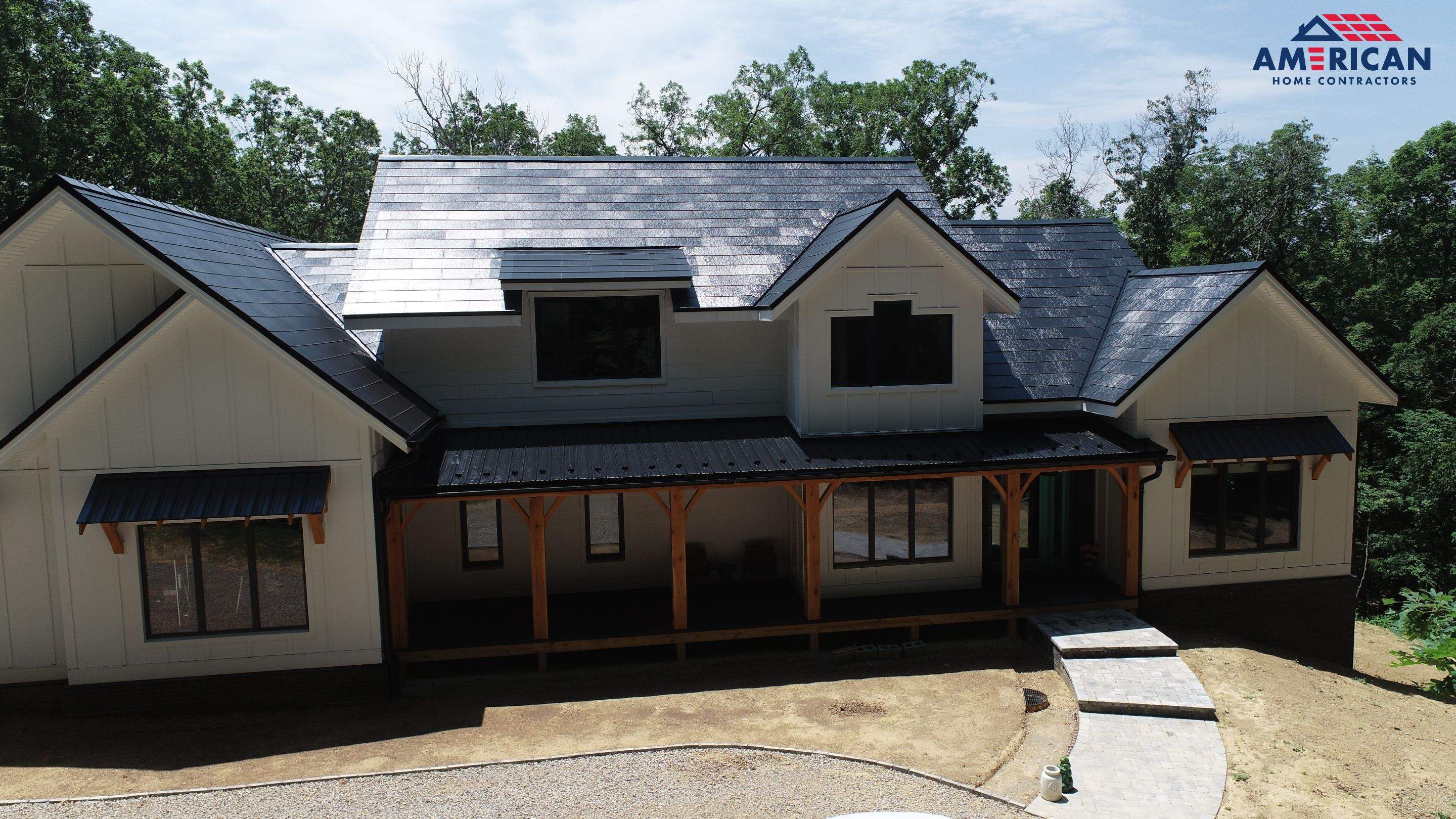 New Construction with Tesla Solar Roof + Powerwall by American Home Contractors