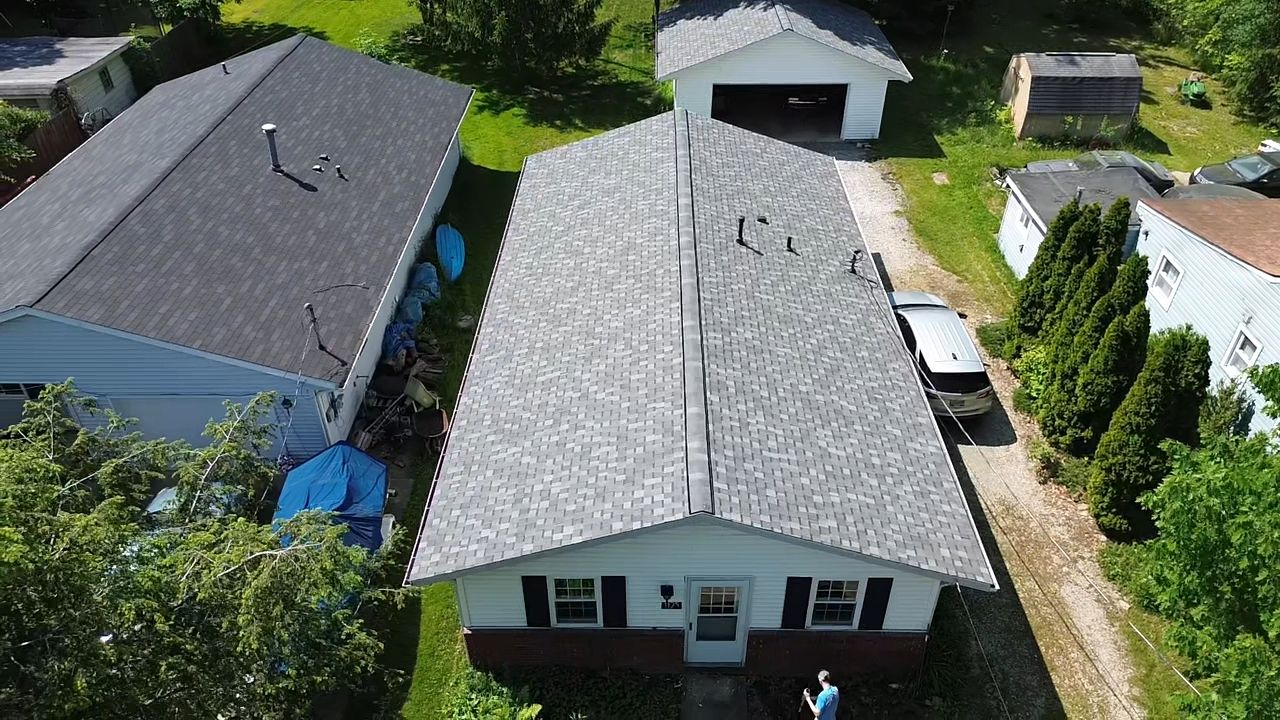 Atlas Pinnacle, Color, Coastal Granite, Drip Edge, Color, Birch White by Eagle Eye Roofing