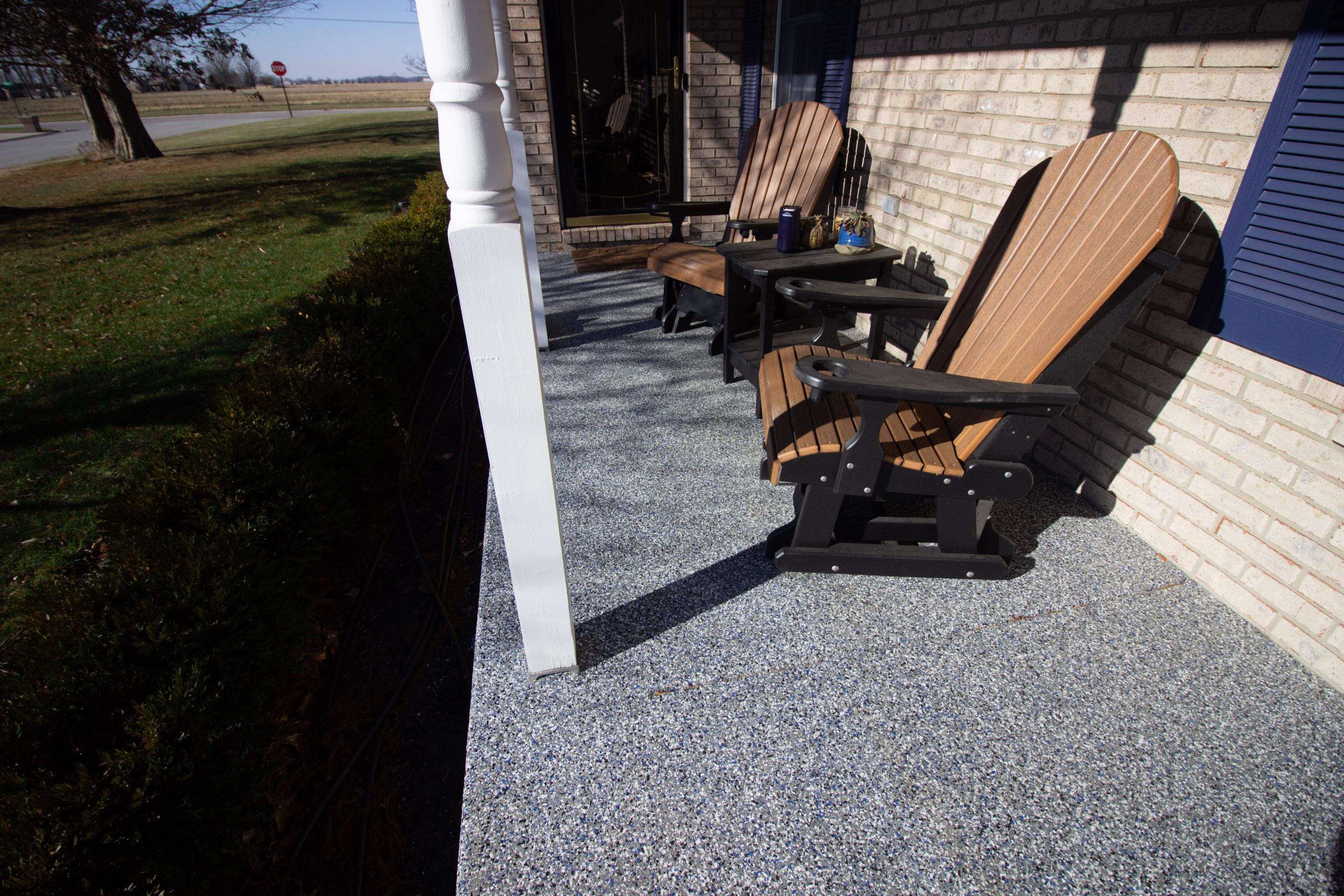 Patio Installation using Galaxy Blue by Your1DayFloor.com