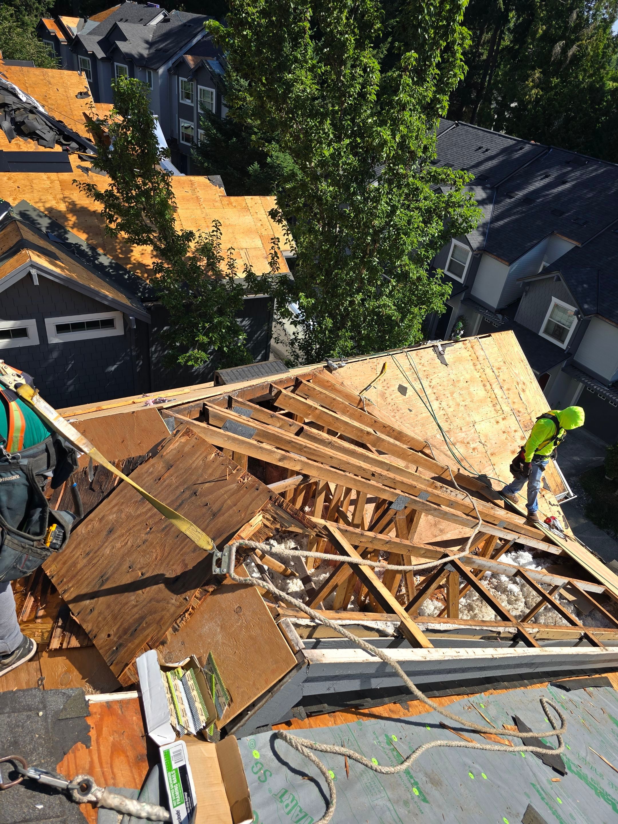 Dawson Station Reroof and Gutters by Hawthorne General Construction