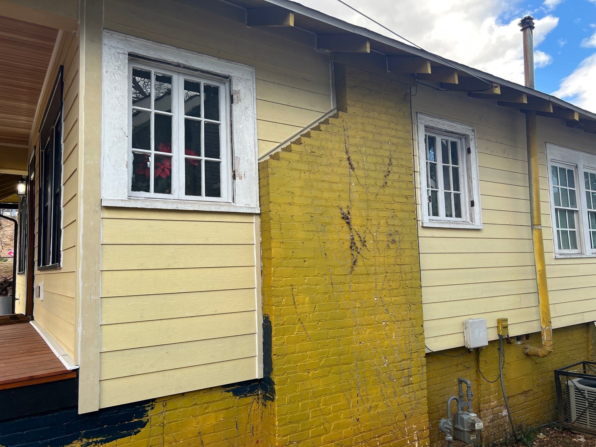 Cedar Tongue & Groove Porch Ceiling Installation Plus James Hardie Siding Replacement by Nelson Exteriors 