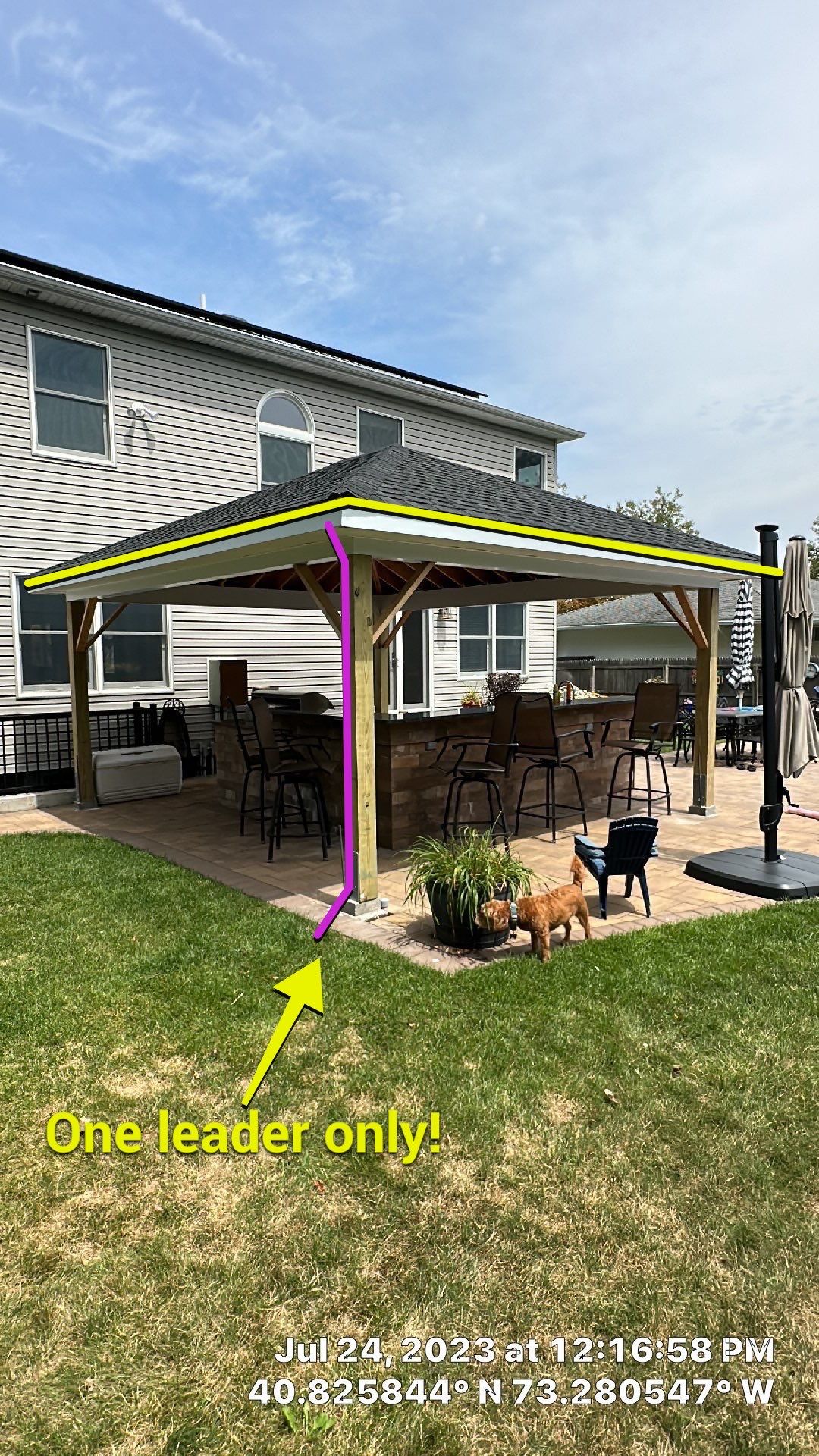 New Pavilion Gutter Installation by Above All Gutters 