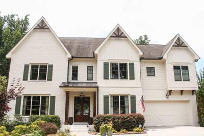Custom Gable Bracket Replacement, Exterior Paint, and Deck Stain in Chamblee, GA