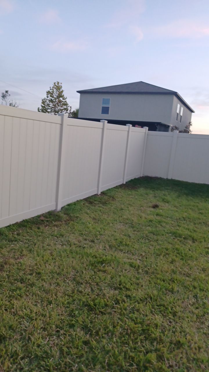 Sun City Center, FL Install 6 ft. tall Tan Vinyl Privacy Fence by Asap fence and gates, LLC