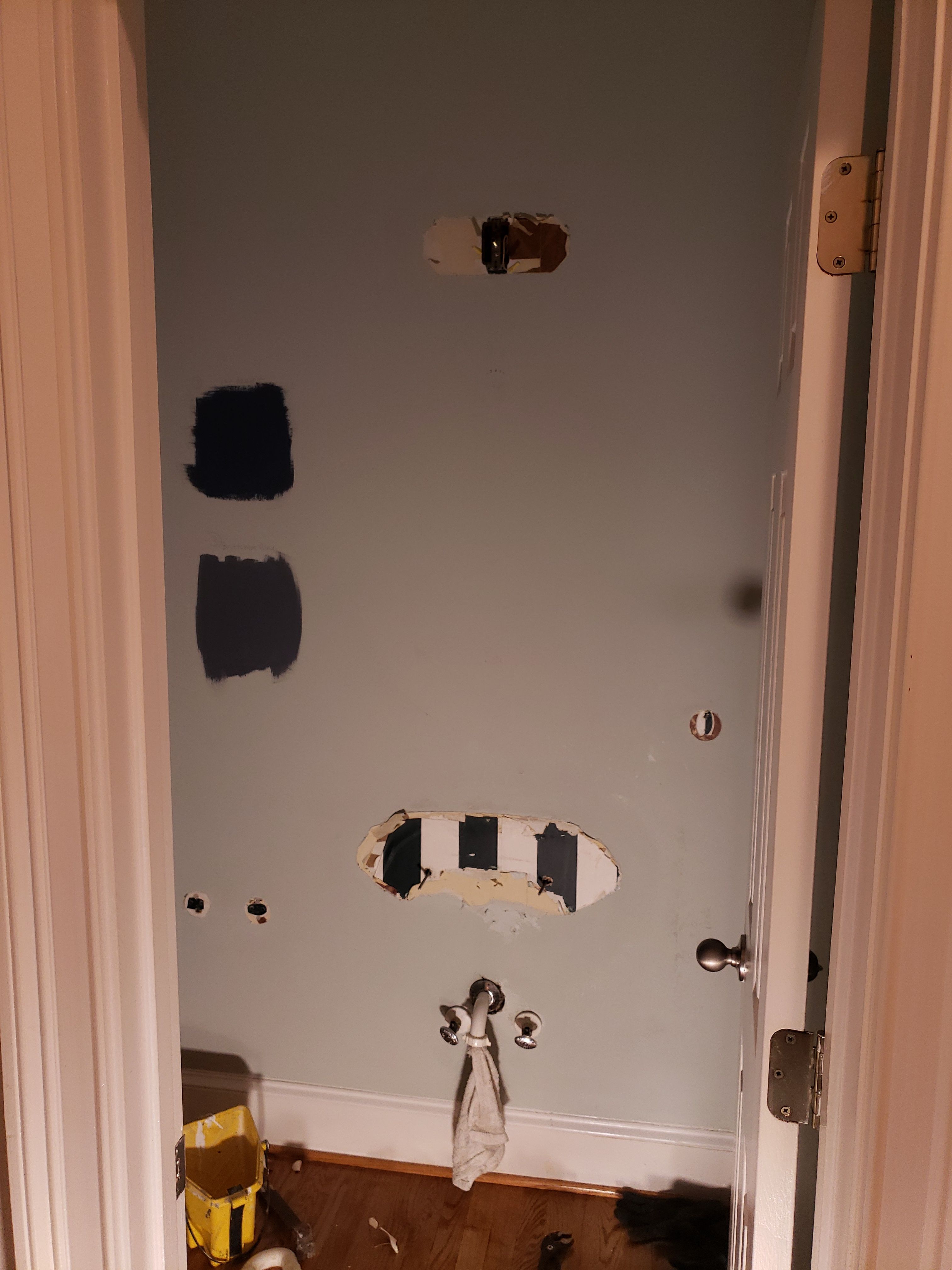 Powder Room Refresh & Lighting Upgrade by A Step Above Handy LLC 