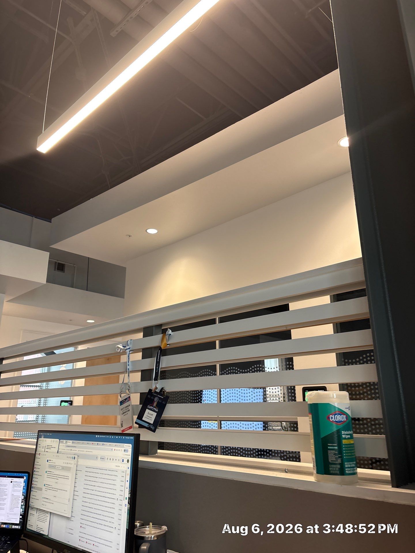 Modern Lincoln Office Build-Out Featuring Custom Slat Partitions by CompanyCam Sales Demo