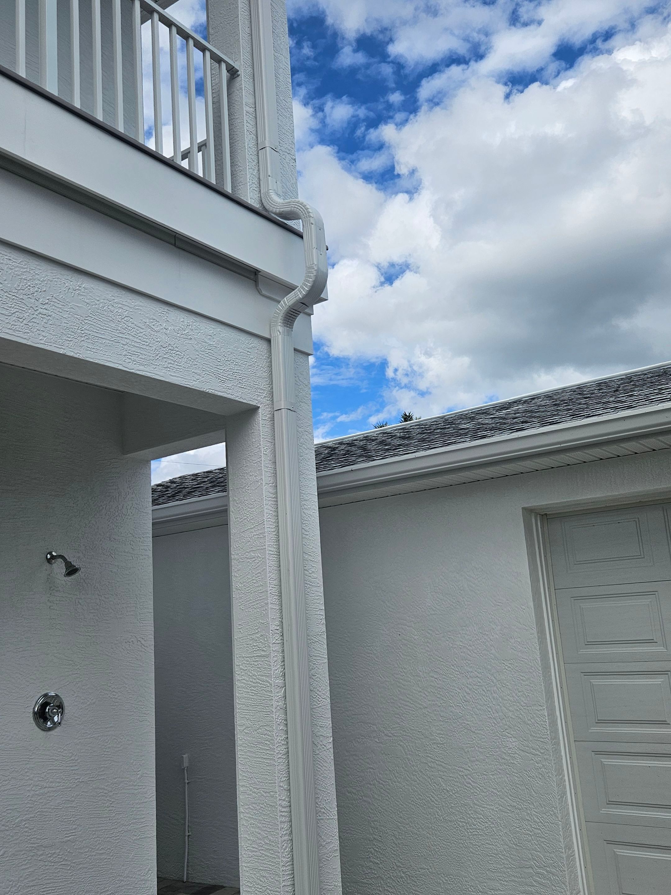 6-inch K-style Seamless Gutters and 3x4 Downspout Elbow Installation in Englewood, FL  by Gutter Professors