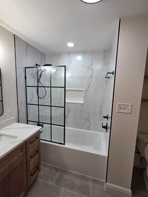 Guest Bathroom Remodel in Bulverde, TX | Tub Upgrade with Modern Finishes