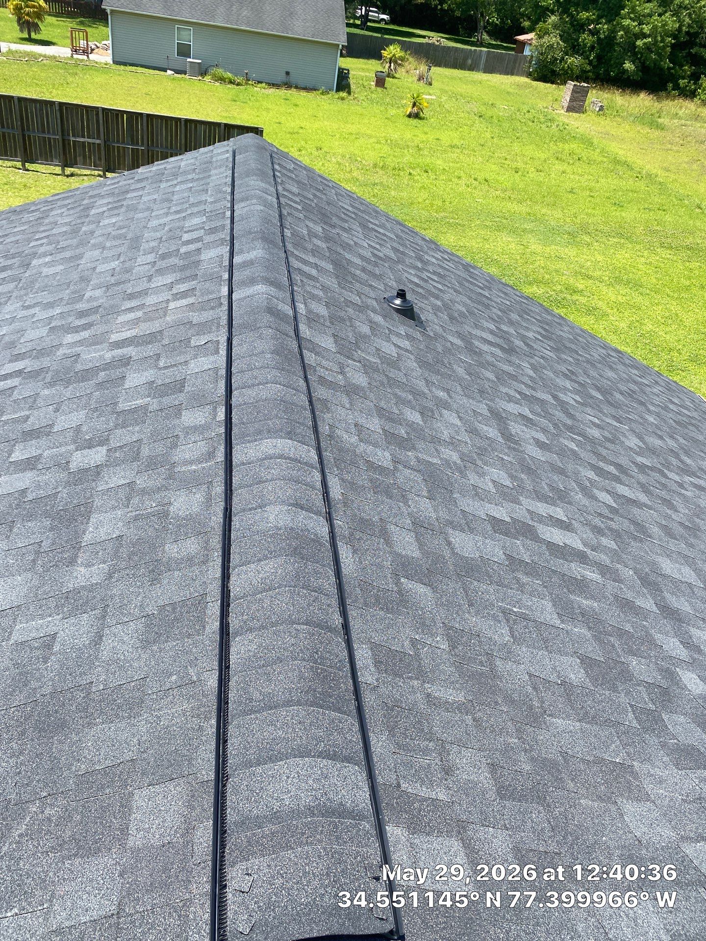 Fortified Roof Replacement in Sneads Ferry, NC using Certainteed Landmark Max Def Charcoal Black by RGR Construction and Roofing, LLC