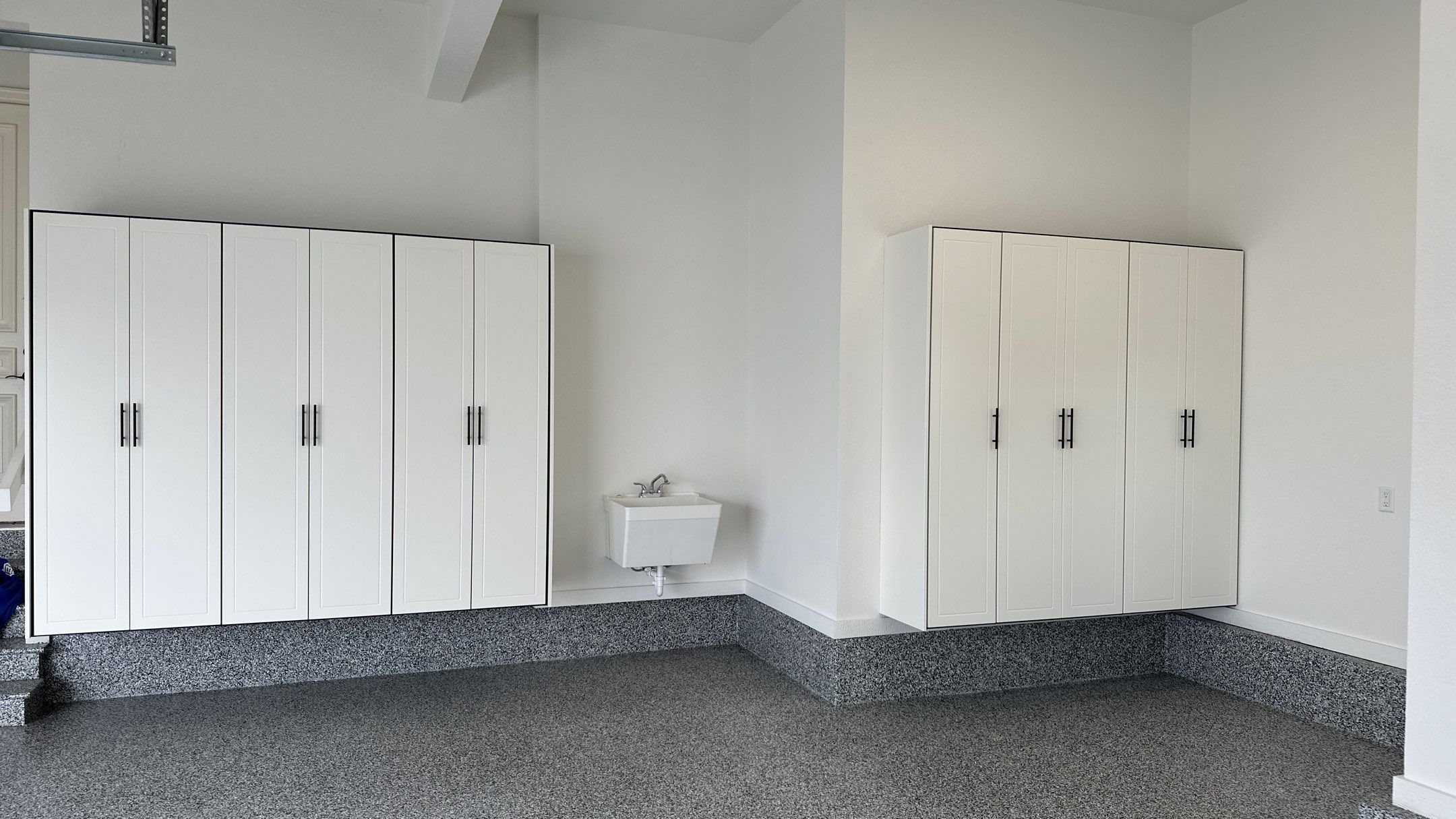 Mike & Pam transformed their garage with a Banner Garage Floor and Cabinets by Banner Garage