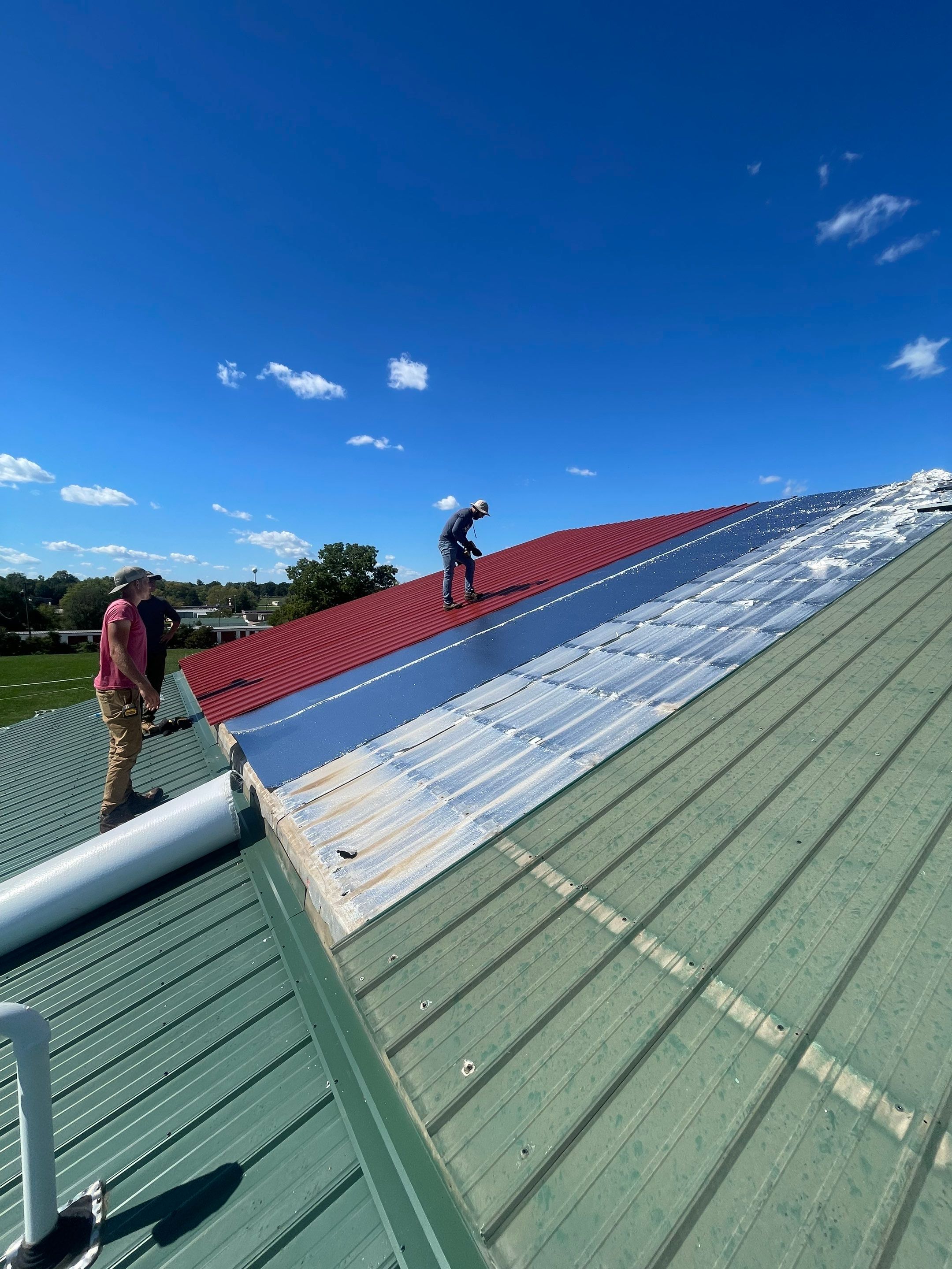 Commercial Roof Metal Replacement - Color Rustic Red  by Titan Commercial & Residential Roofing 