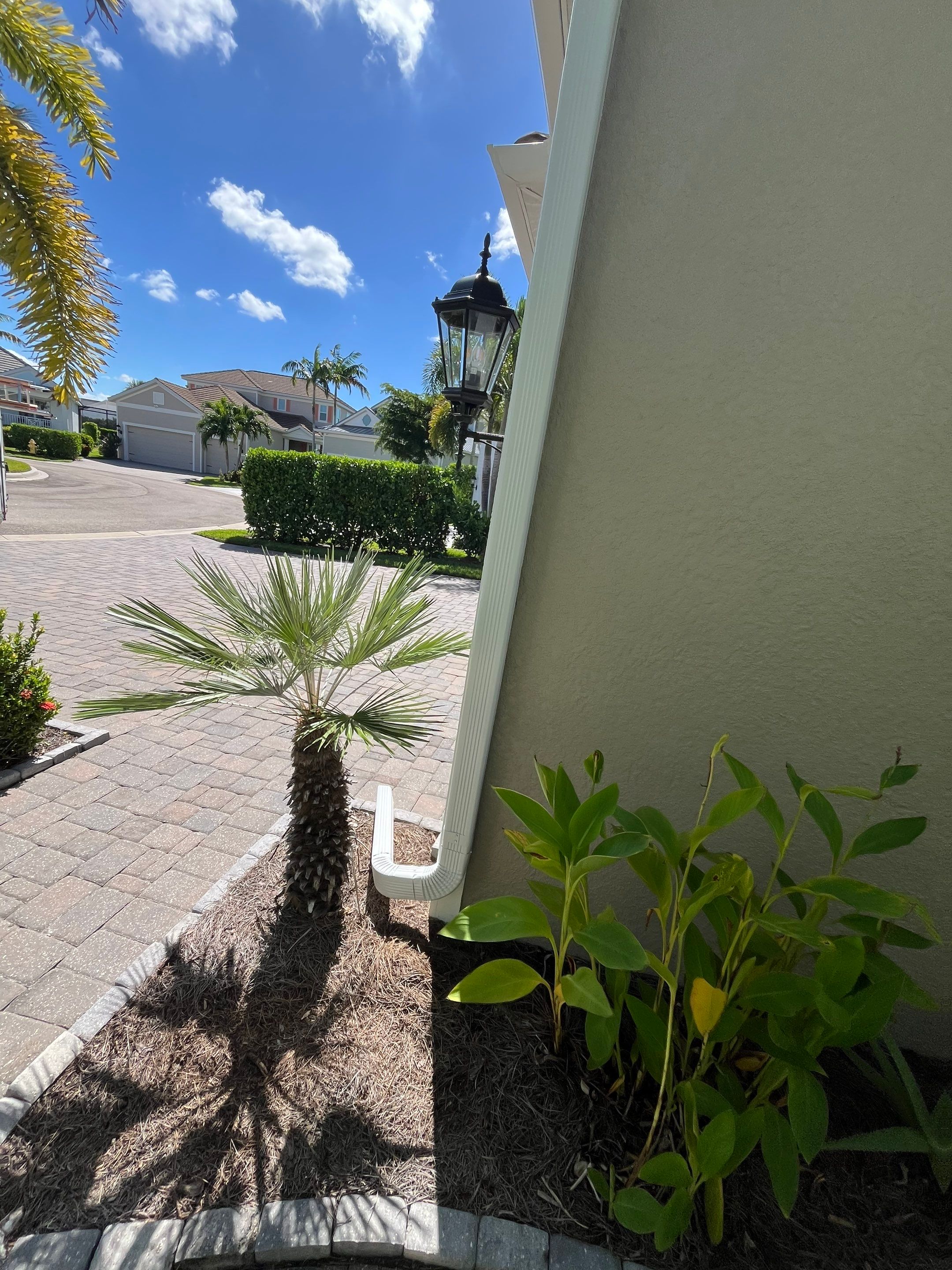 Bronze Downspouts & 7-Inch K-style Seamless Gutter Installation in Fort Myers FL by Gutter Professors