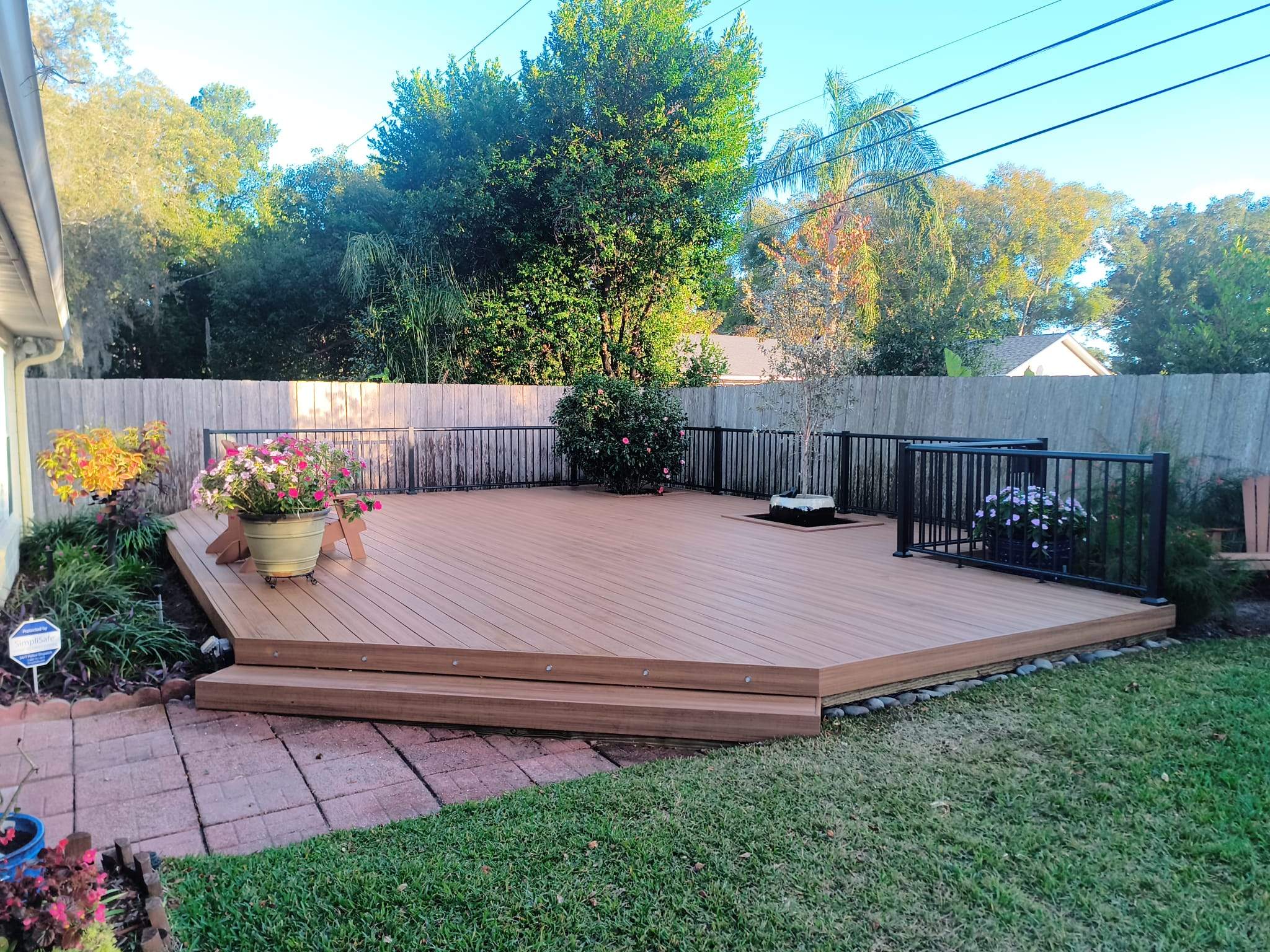 Luxury Multi-Level Deck | Deckorators Voyage Mineral-Based Composite by Orlando pergolas 